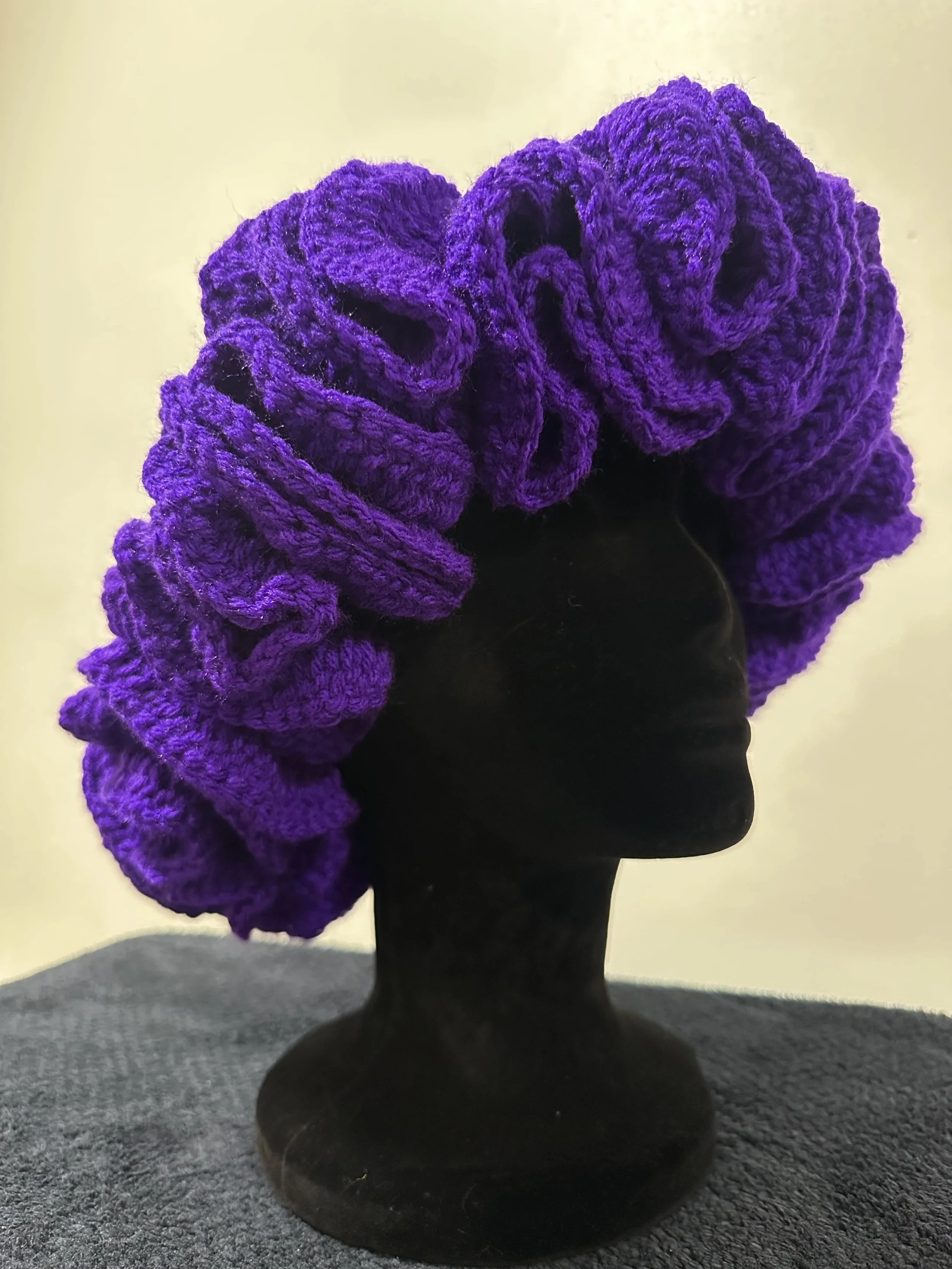 Mardi Gras Hat- Purple Ruffles