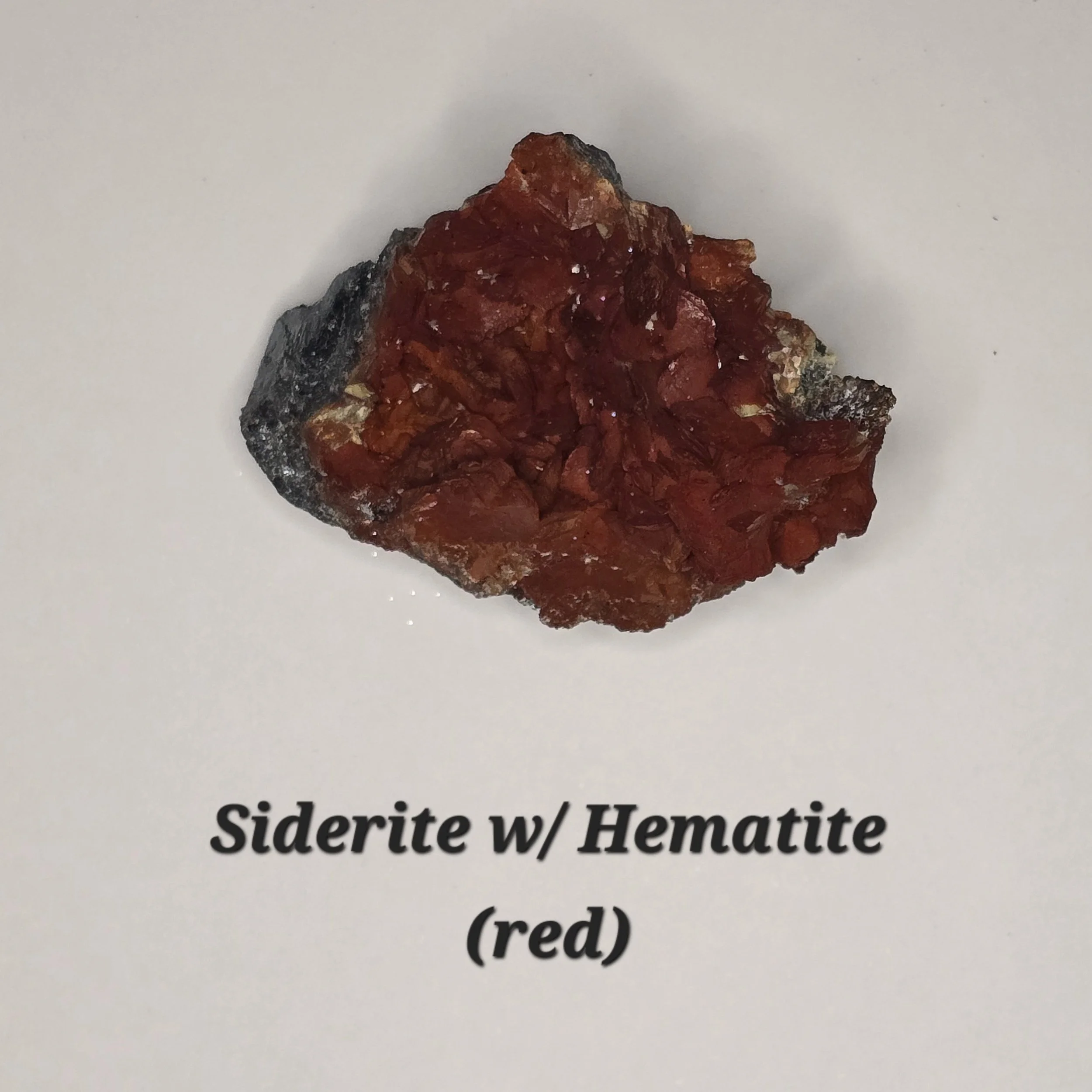 Red Siderite with Hematite detailed photo