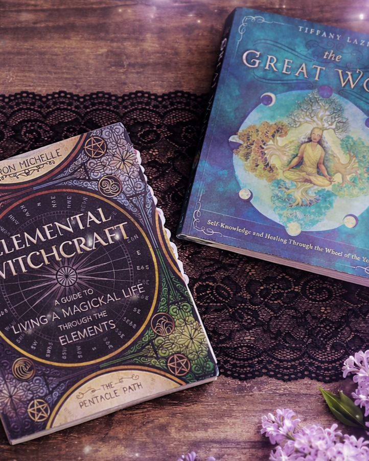 Highlighting the two books in Elena's Enchanted book coven.