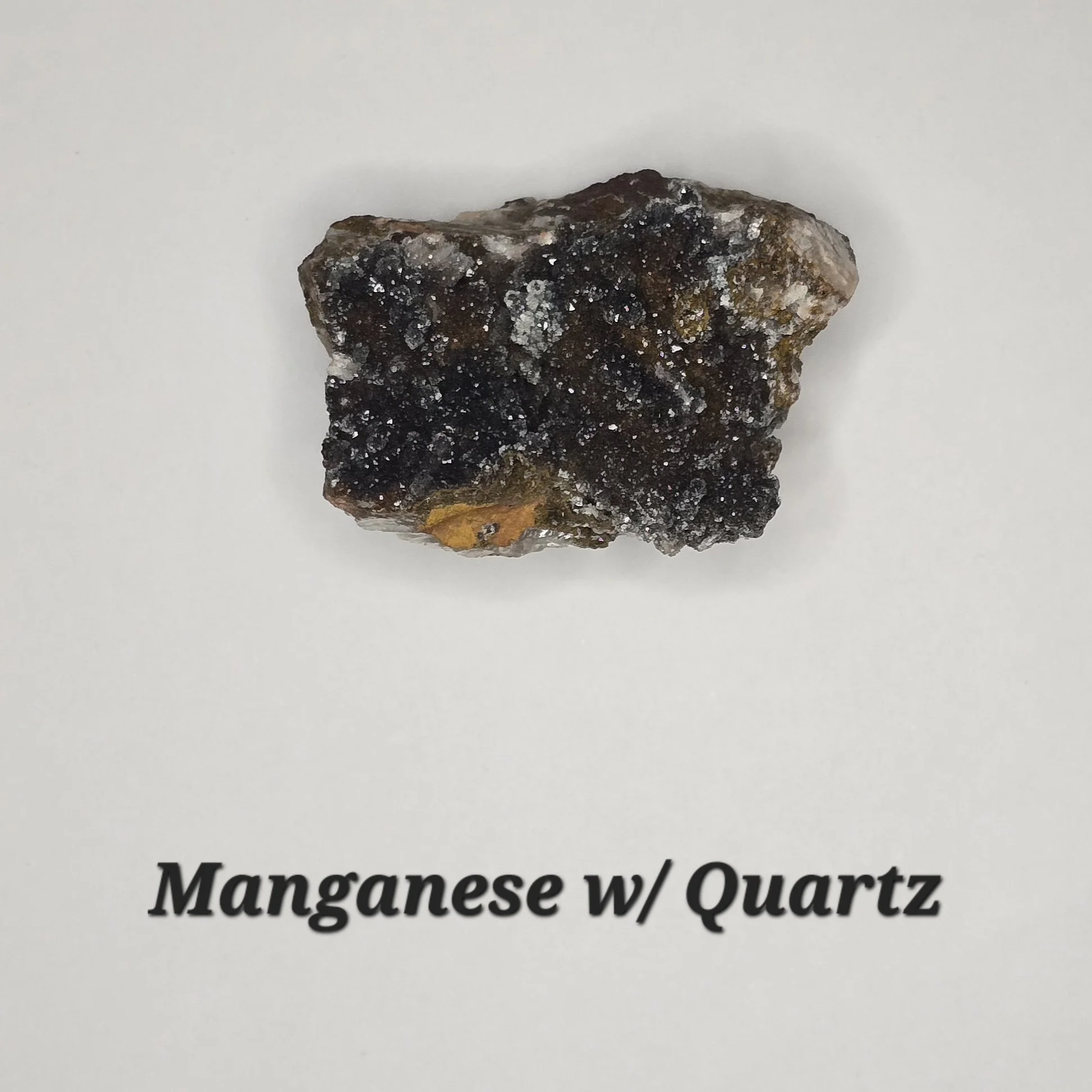 Manganese with Quartz detailed photo