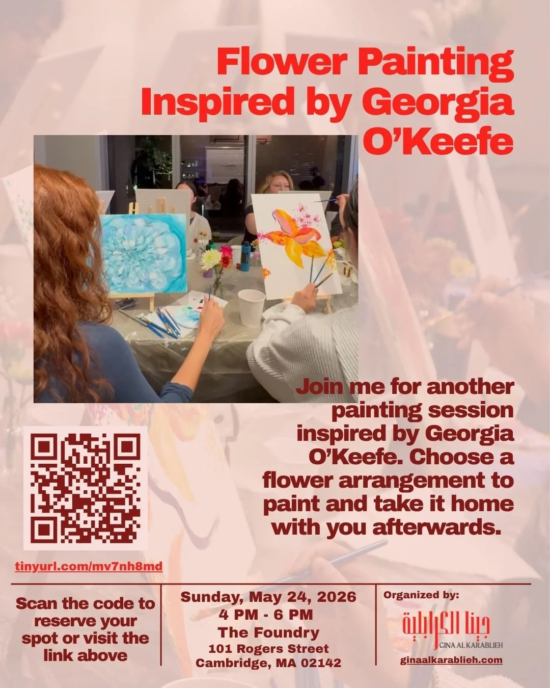 Painting Flowers Inspired by Georgia O'Keefe