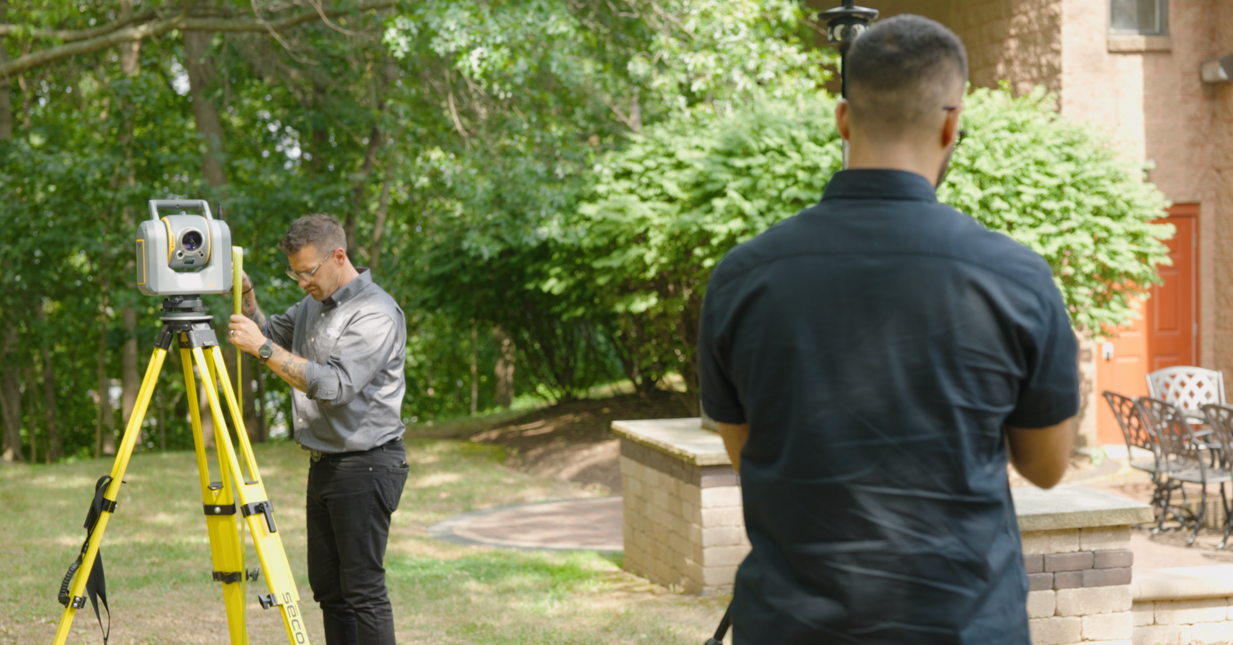 Vizyon Design Group scanning a residential property in Pittsburgh, PA