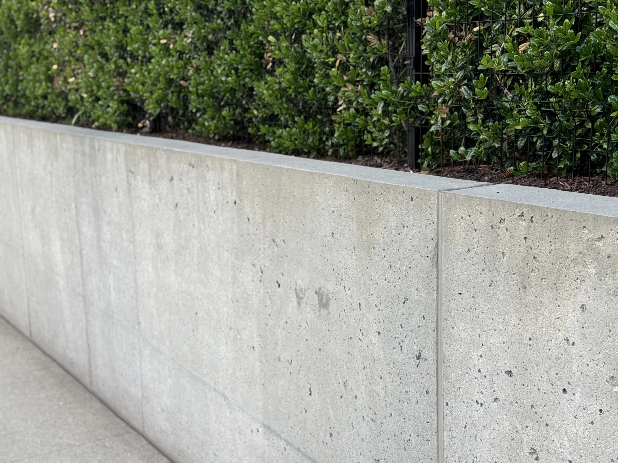 Poured concrete wall