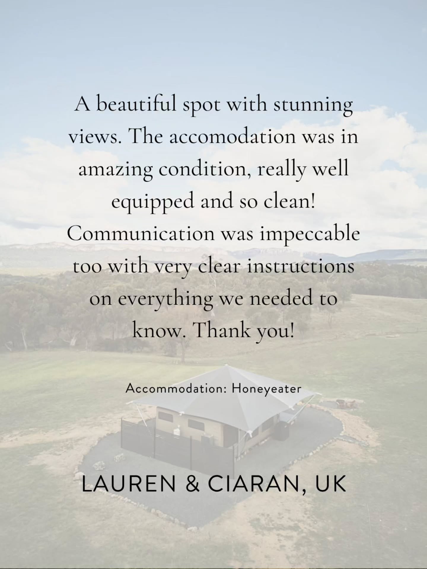 A meaningful weekend comes in many forms, and for Lauren and Ciaran from the UK, it was time spent surrounded by nature, comfort, and sweeping views, creating space to rest, recharge, and reconnect.

Thank you for choosing to slow down with us.