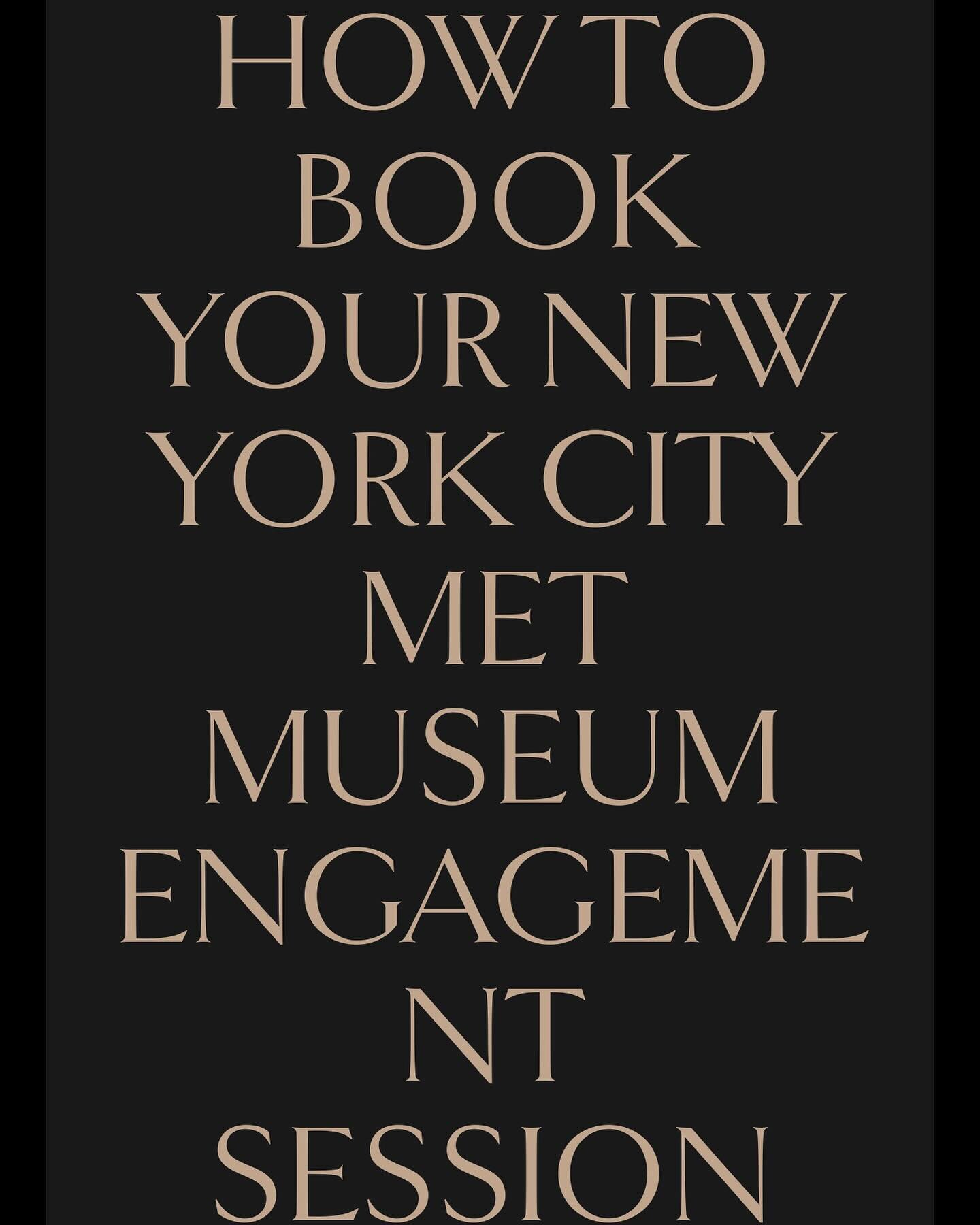 New blog post is up &amp; about &lsquo;How to book your New York City Met Museum engagement session&rsquo; link in my bio!

Share &amp; save this post with a friend who&rsquo;s been wanting to get their photos taken @metmuseum

Was this helpful? Lmk 