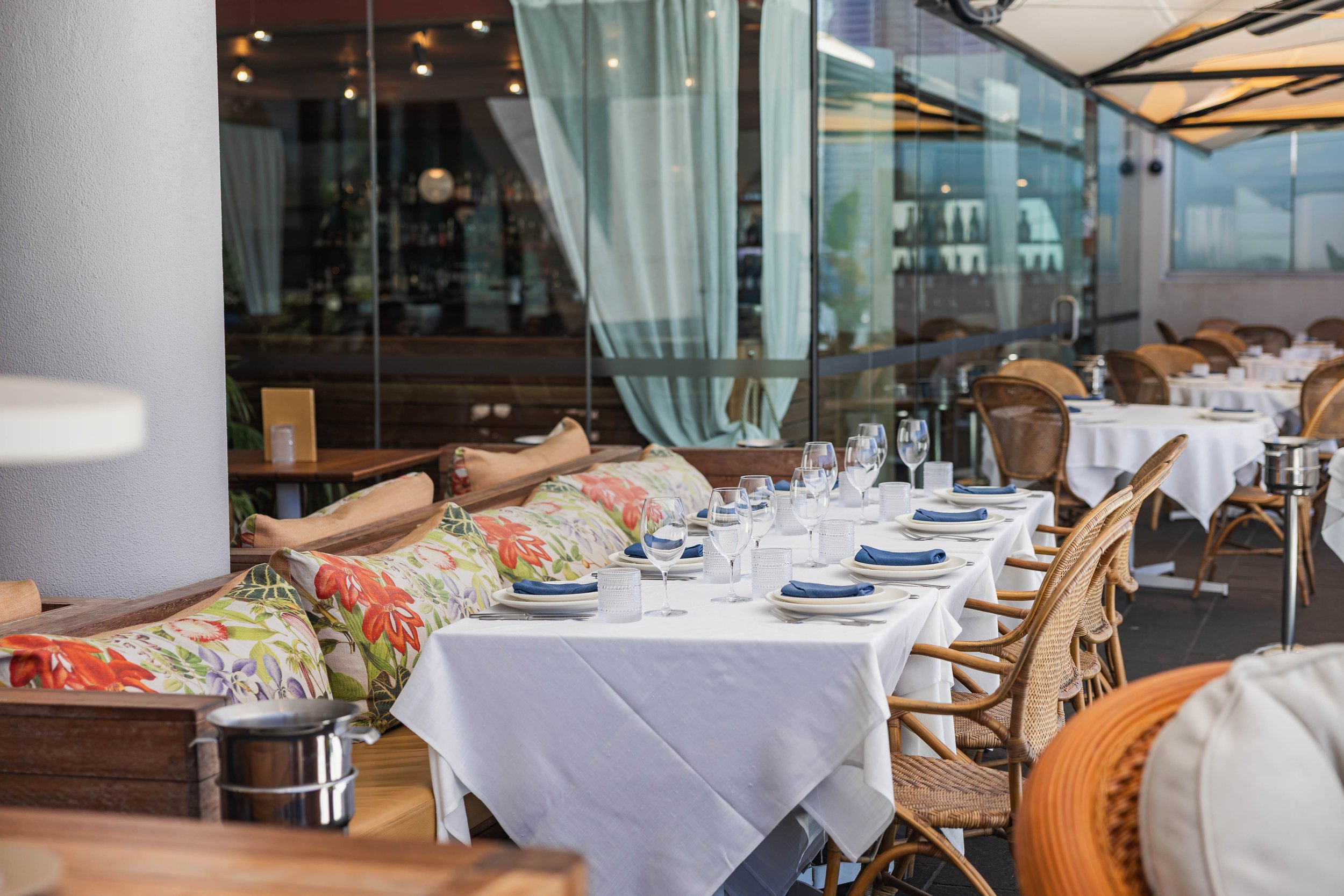 Corporate dining room at Tillerman Brisbane, near Riparian Plaza and Eagle Street CBD offices