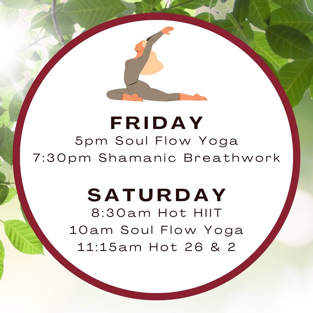 💫 The weekends here! Flow, breathe and sweat it out with the Dundas Yoga &amp; Fitness crew!