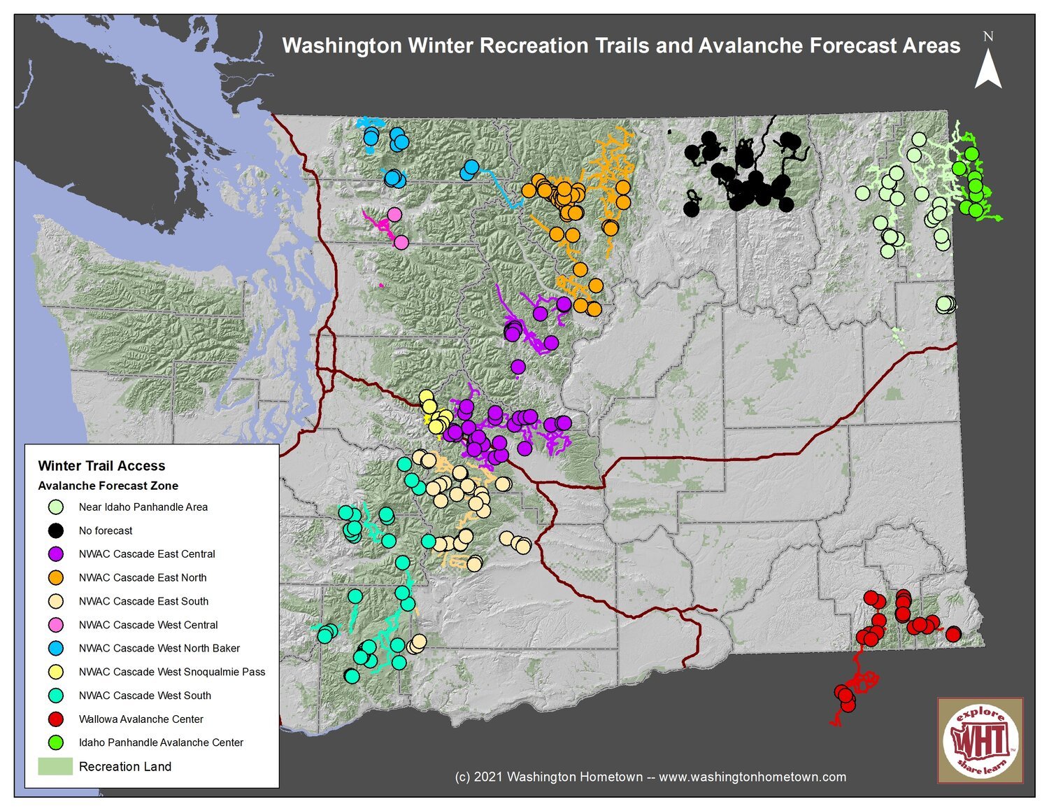 WCMAC Forecast Zones and Sub-Areas Explained - Missoula Avalanche