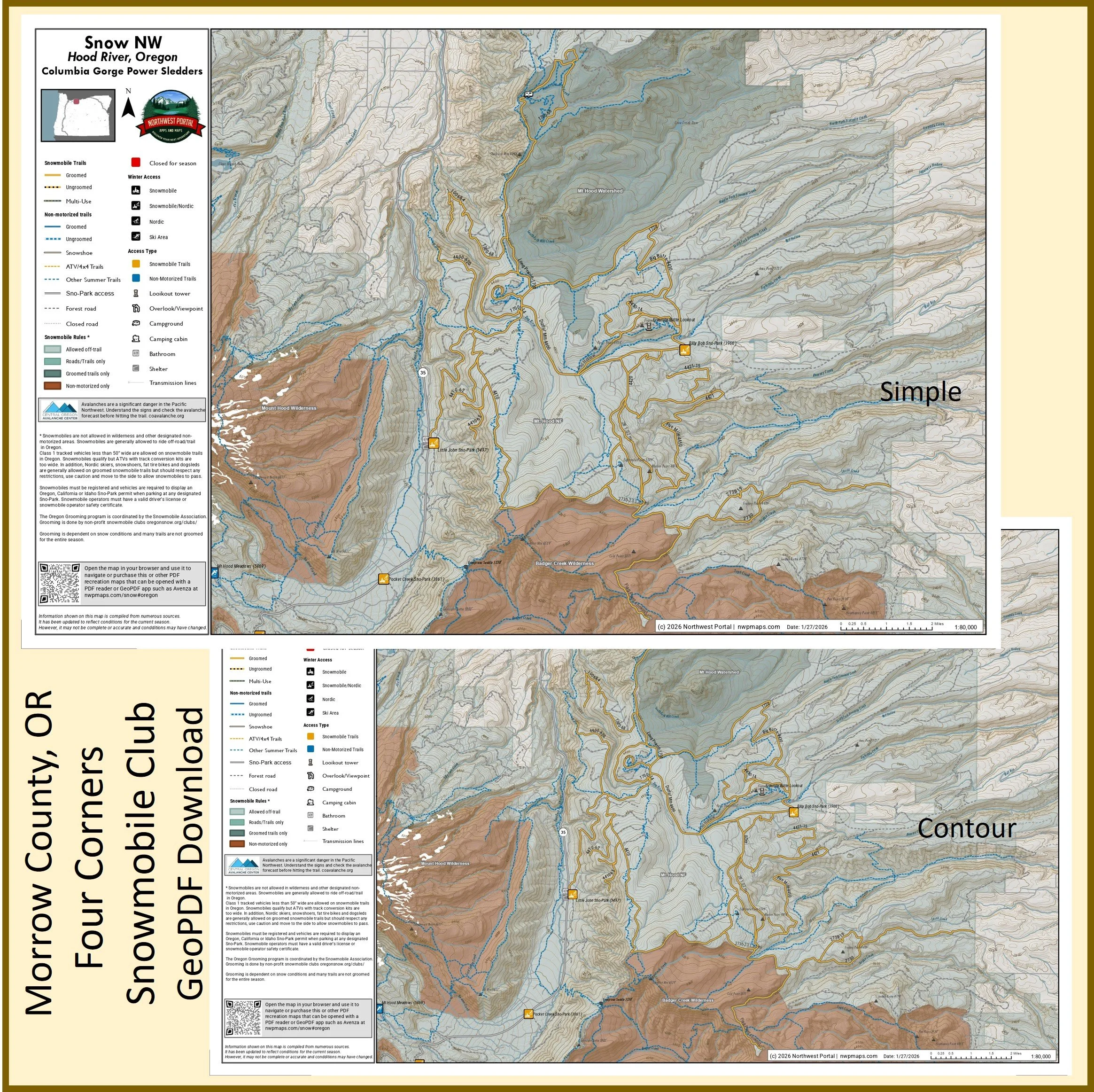 Tabloid: Four Corners Snowmobile Club Trails - Oregon