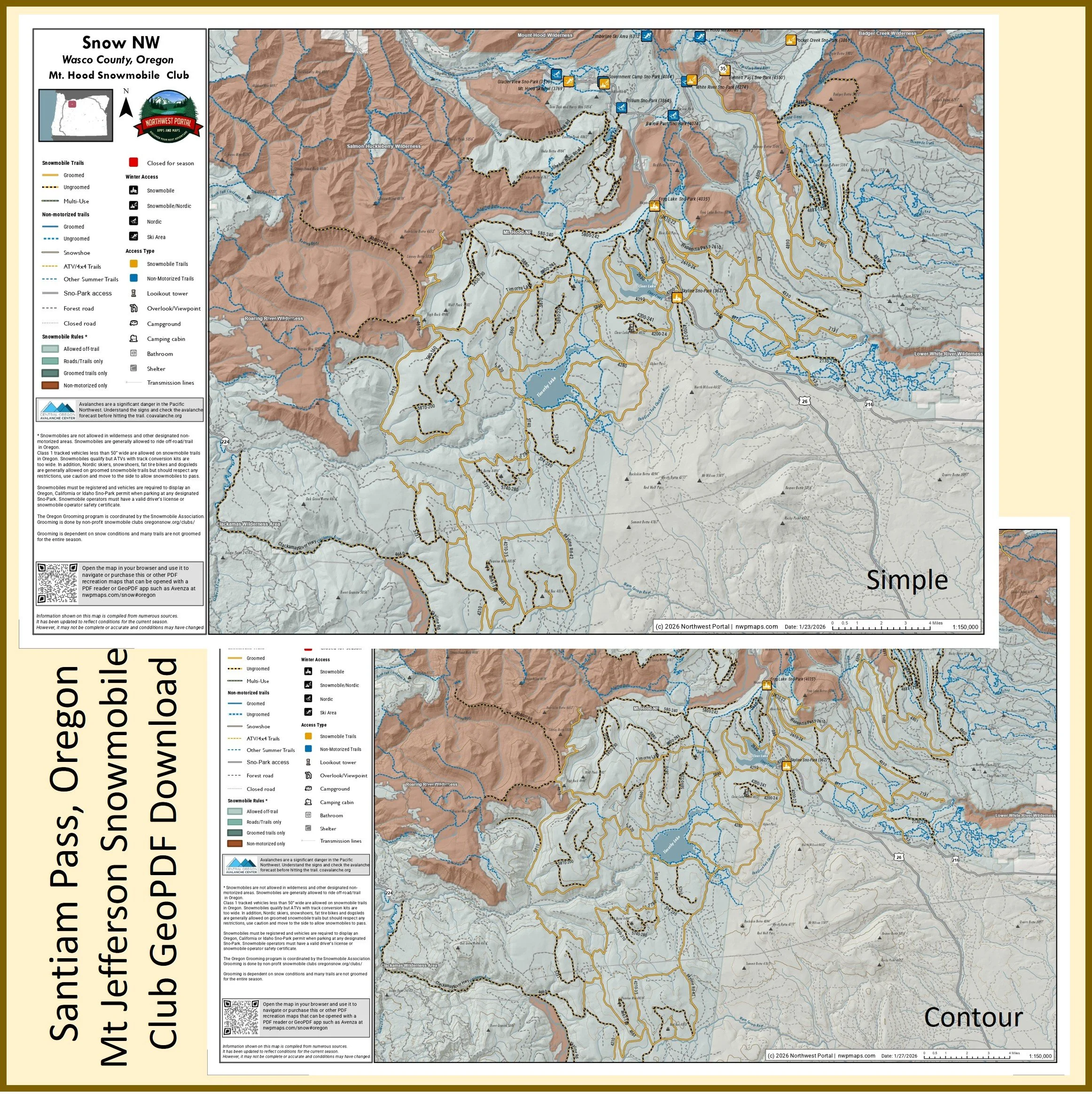 Tabloid: Mt Jefferson Snowmobile Club Trails