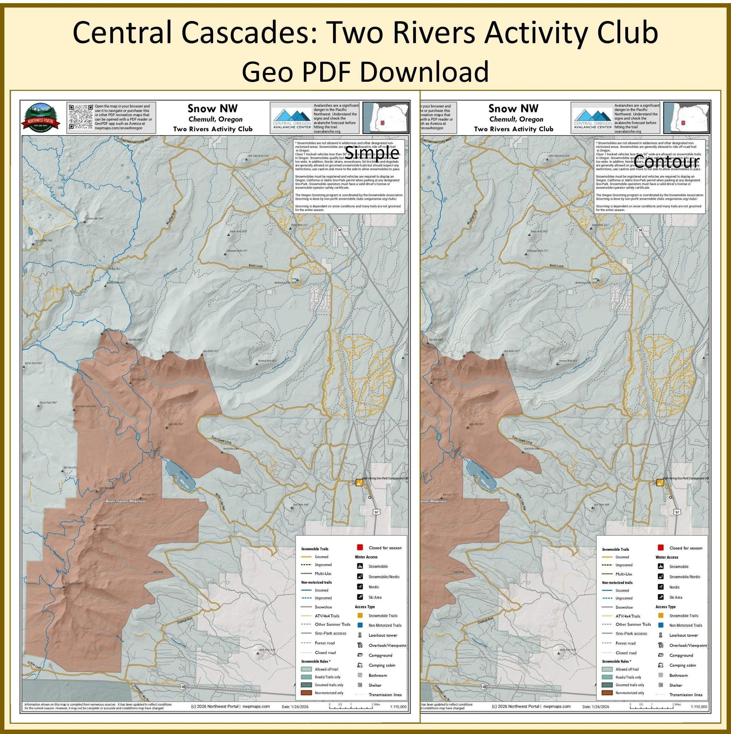 Tabloid: Two Rivers Activity Club Snowmobile Trails