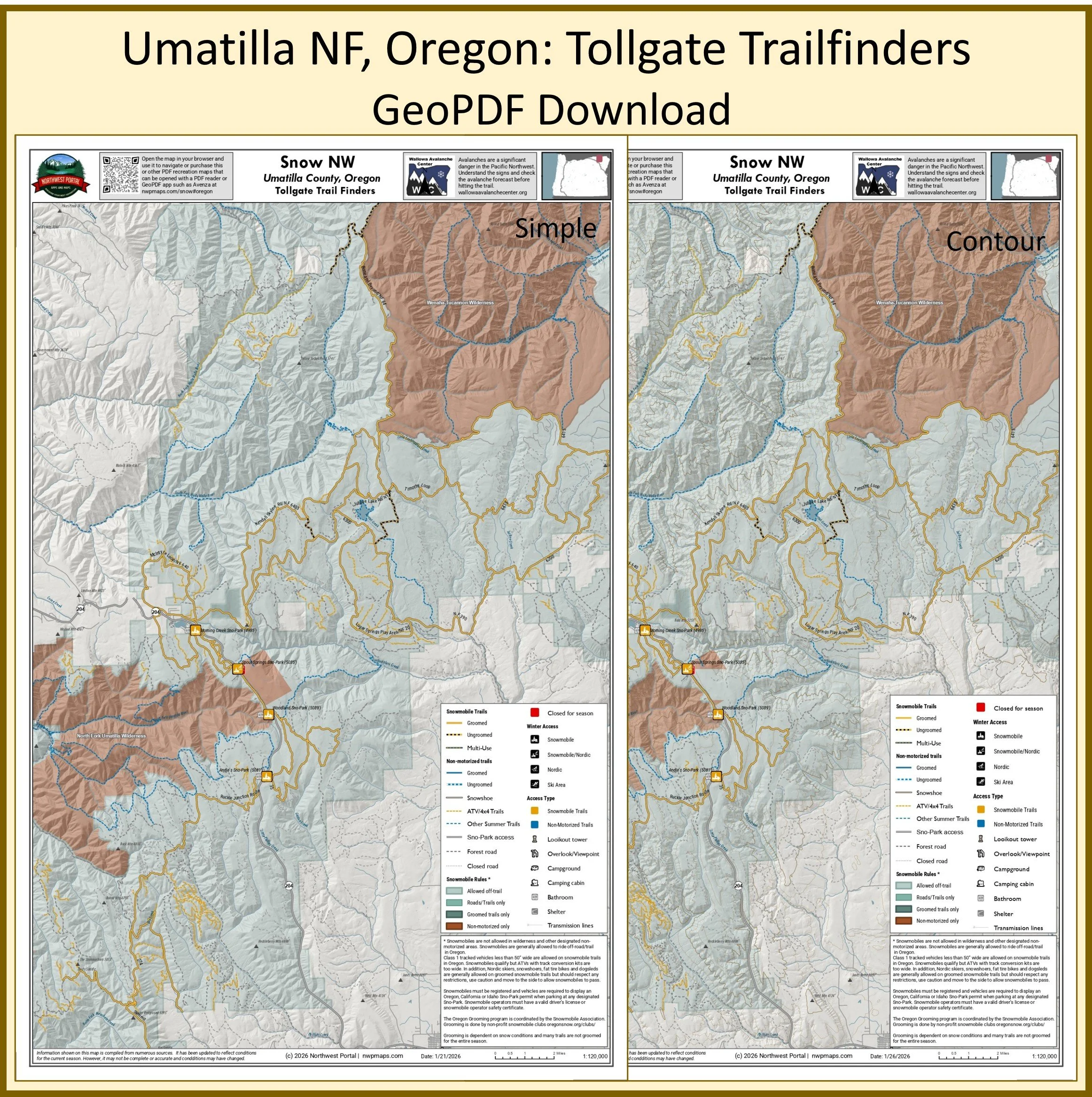 Tabloid: Tolgate Trail Finders Snowmobile Trails - Oregon