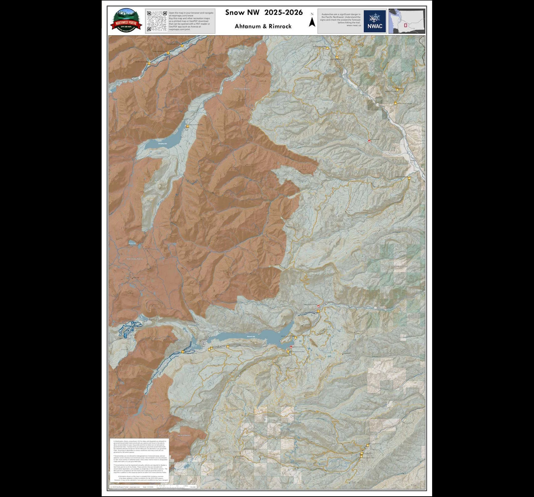 Poster: Winter Trails Ahtanum/Rimrock, South Yakima County