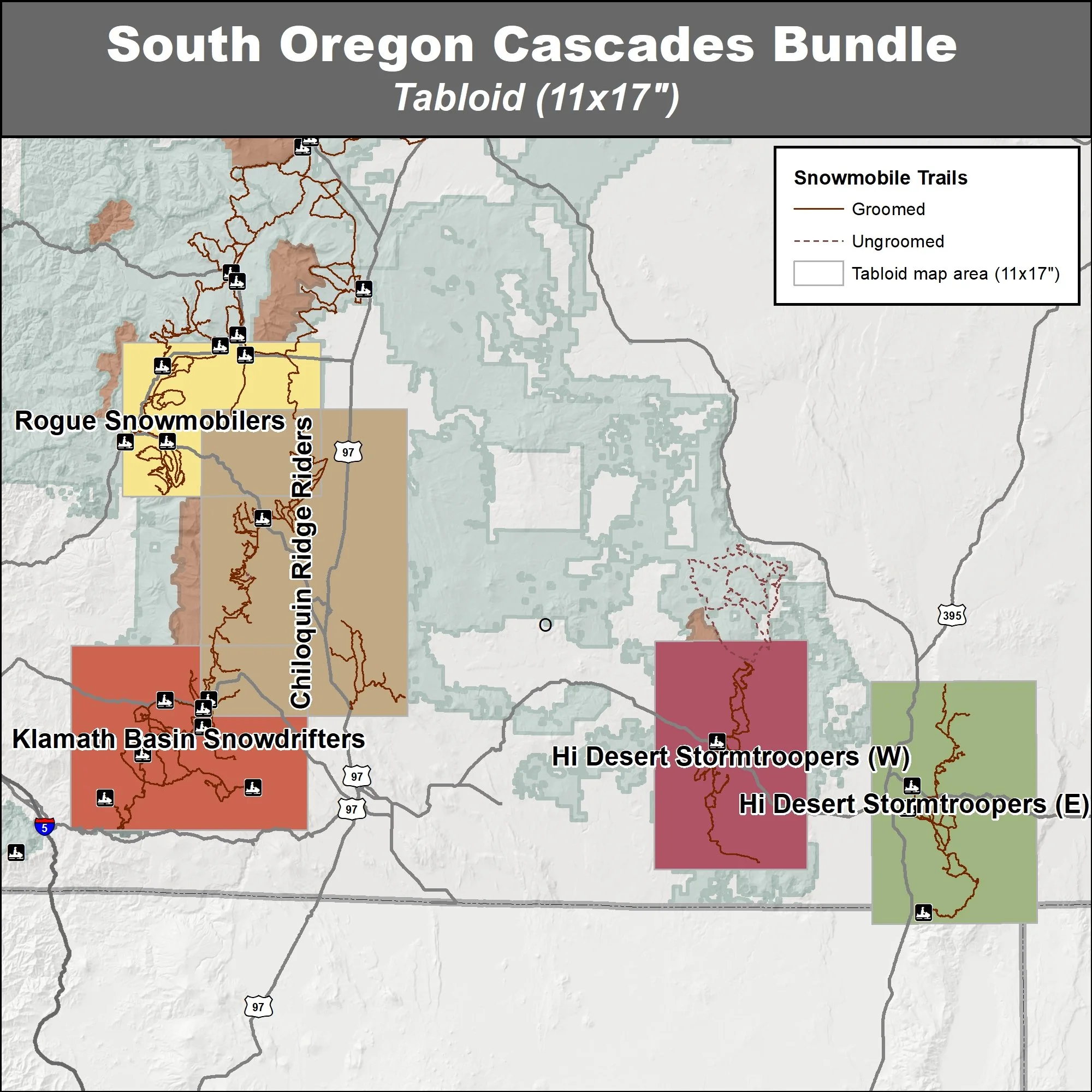 Tabloid: South Cascades Oregon Snowmobile Trail Bundle