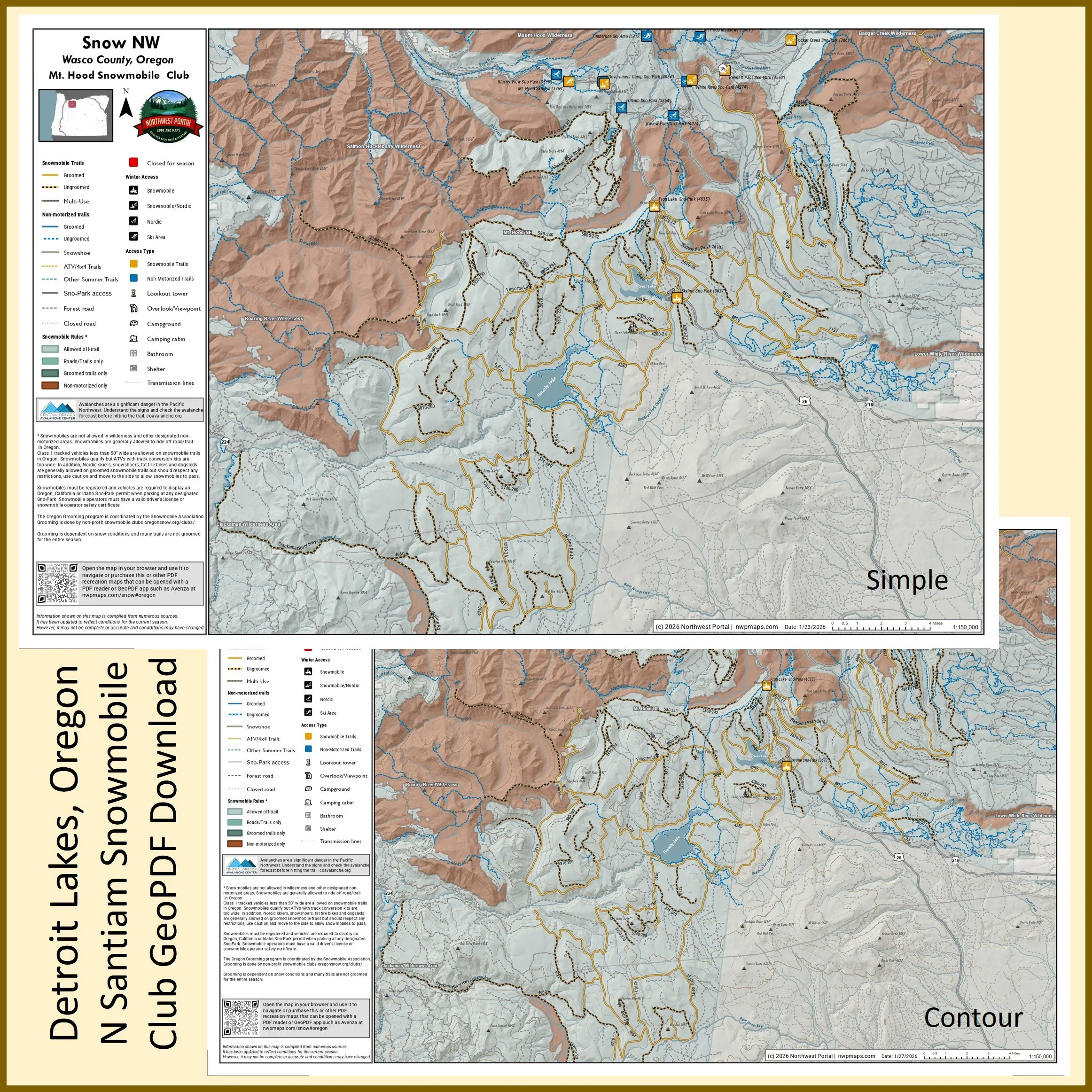 Tabloid: North Santiam Snowmobile Club Trails