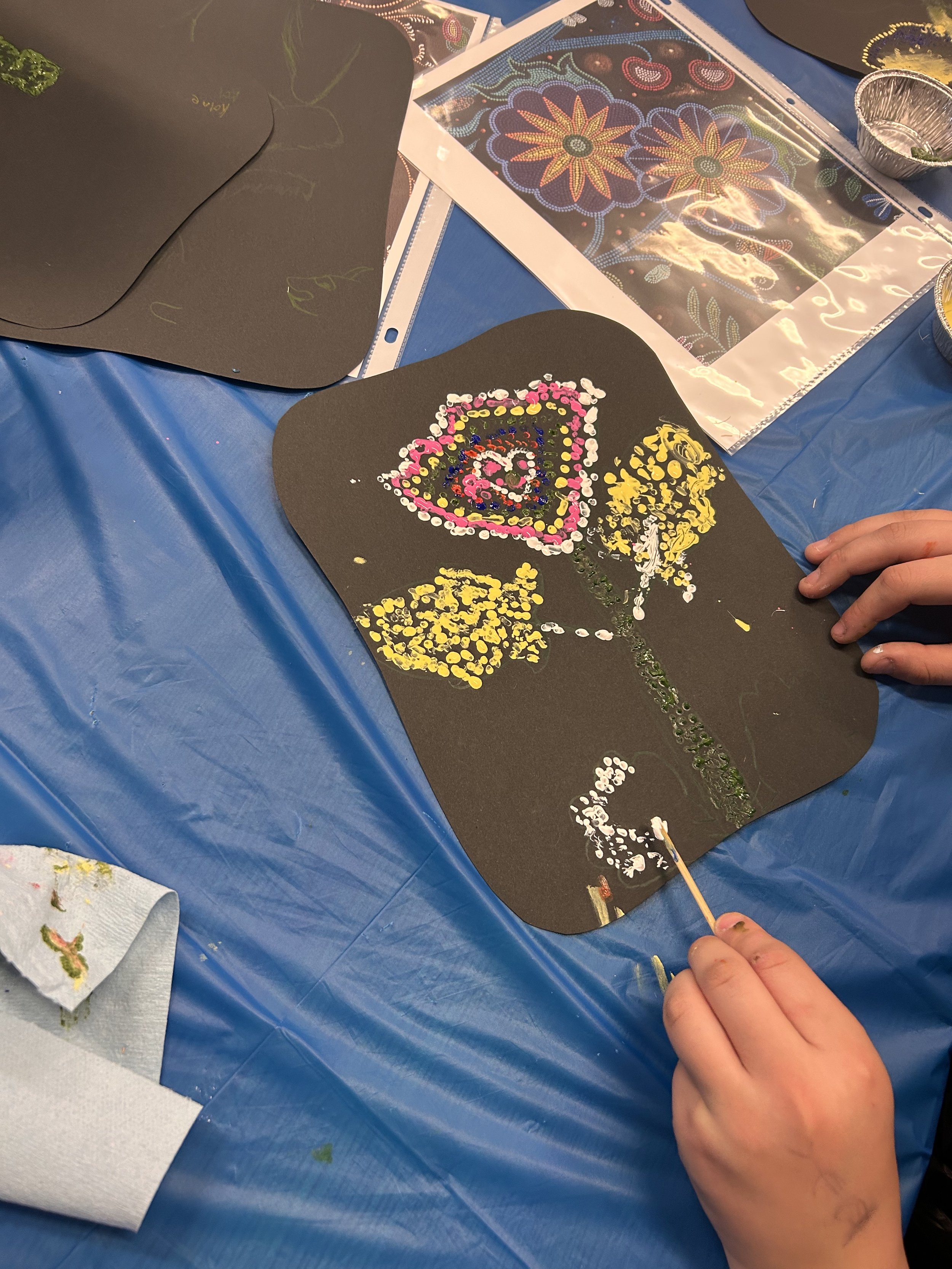 Dot Painting at École Powerview School