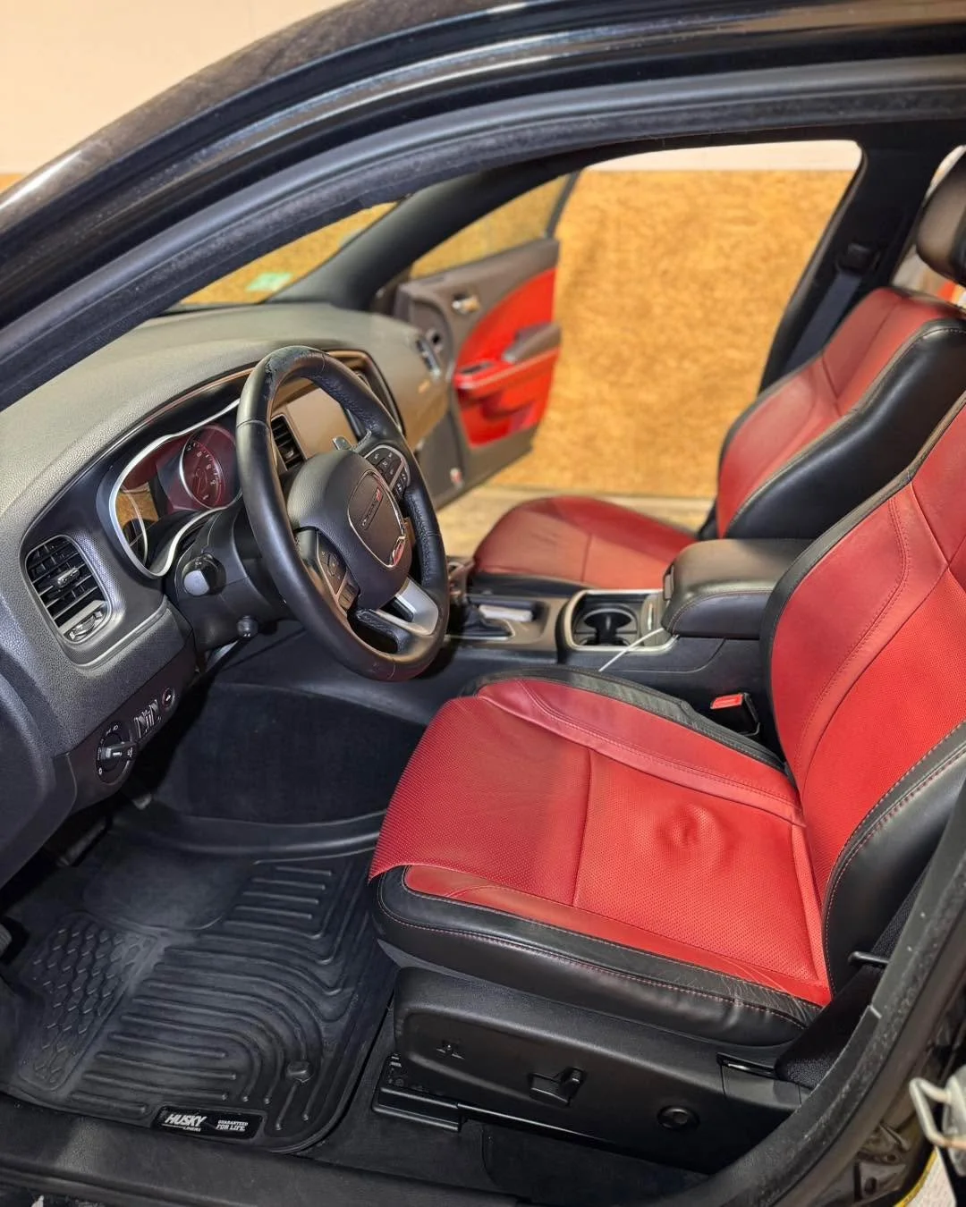 Dodge Charger with an interior detail 🔋

🚘Premium detailing services
📍MA &amp; RI | Drop off &amp; mobile 
📲508-244-8087 or schedule with link in bio