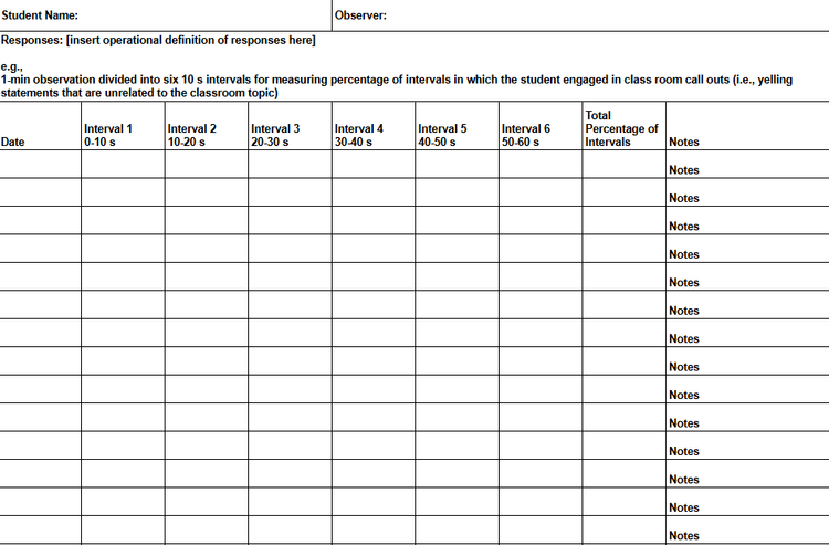 Free Paper Data Sheets and Graph Templates for Special Education ...