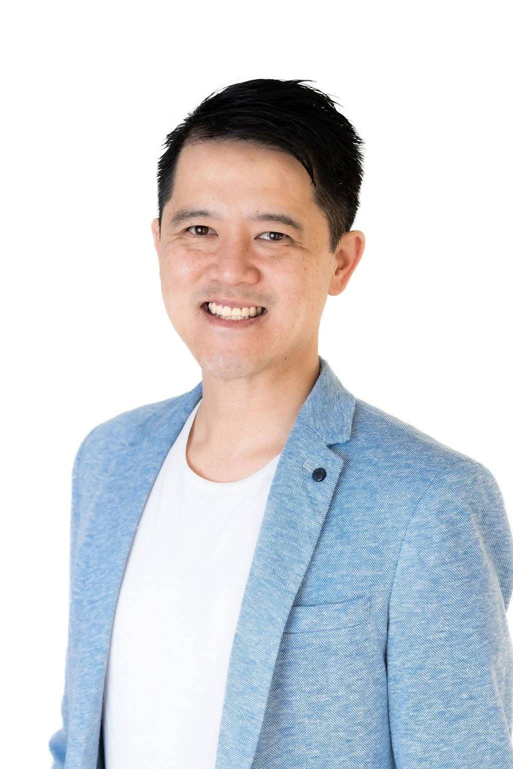 Dr Chris Soo The ADHD Doctor wearing blue blazer