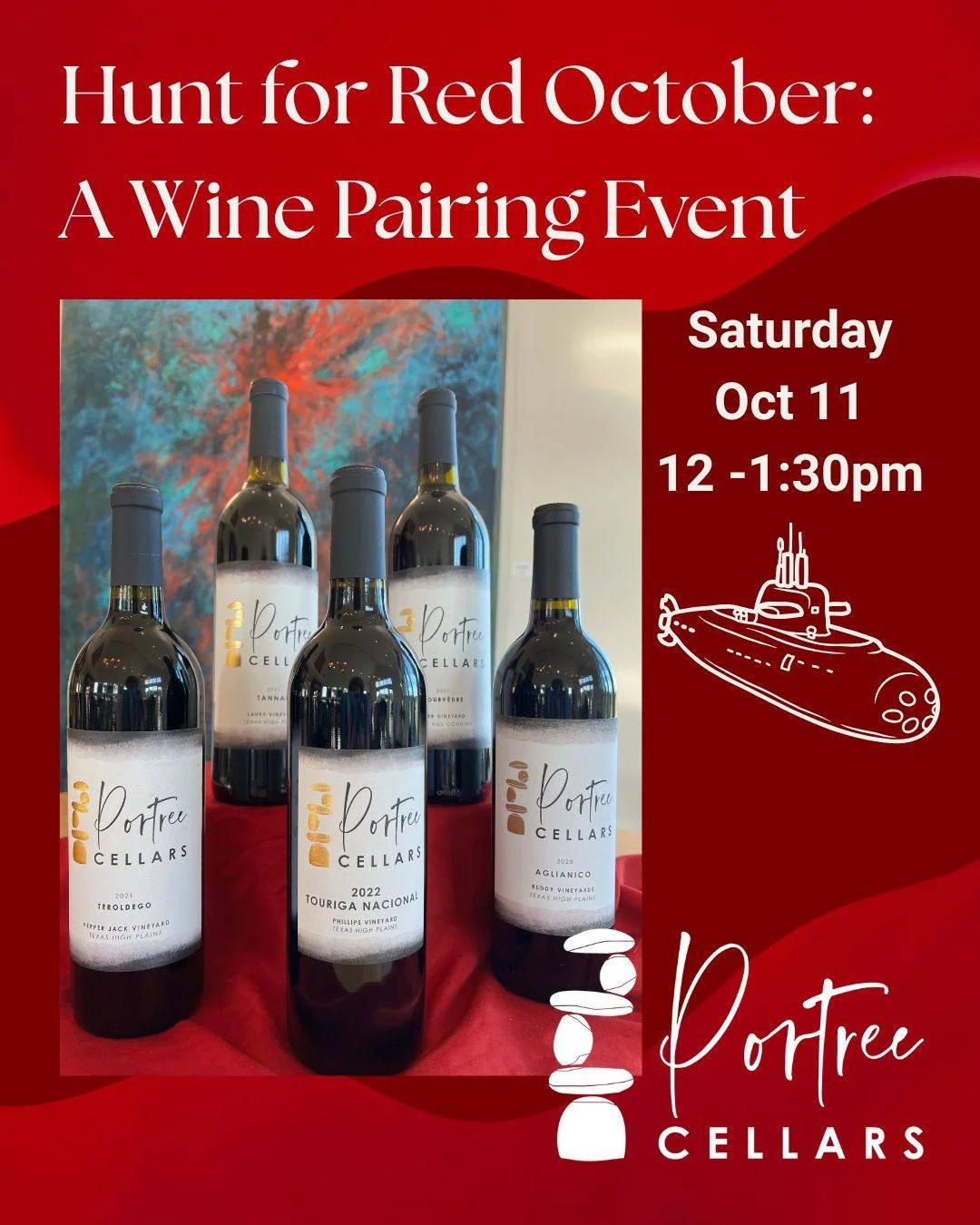 Do you love red wine?  If so, this event is for YOU!

Enjoy five big, bold red wines, each paired with a delicious food bite specially crafted by our chef.  Savor award-winning favorites: 

2020 Aglianico from Reddy Vineyard
2021 Mourvedre from Parr 