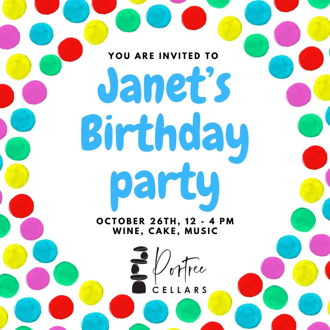 Join us Sunday Oct 26 for cake, bubbly and live music from Colin's Kin.  And wish the birthday girl happy 39...again!

#portreecellars #happybirthday #birthdayparty #DrinkTexasTexas #askfortexaswines #realtexaswine #texashillcountrywine