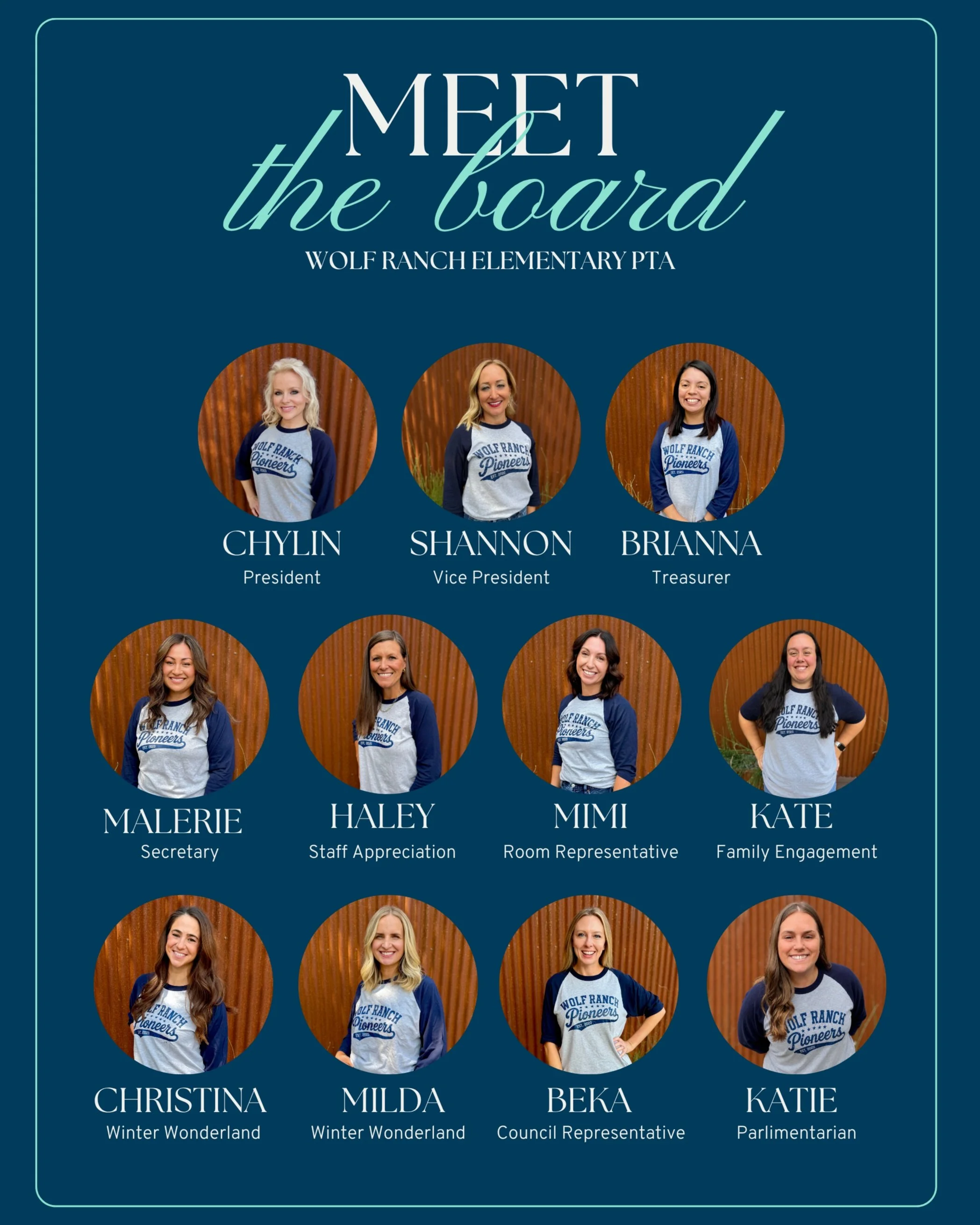 ✨ MEET YOUR 2026-27 WOLF RANCH PTA BOARD! ✨

We&rsquo;re excited for all the fun that's in store for our school community this year! But we need YOU to help make it happen! 

Join the PTA and be part of the team! Volunteer when you&rsquo;re able, but