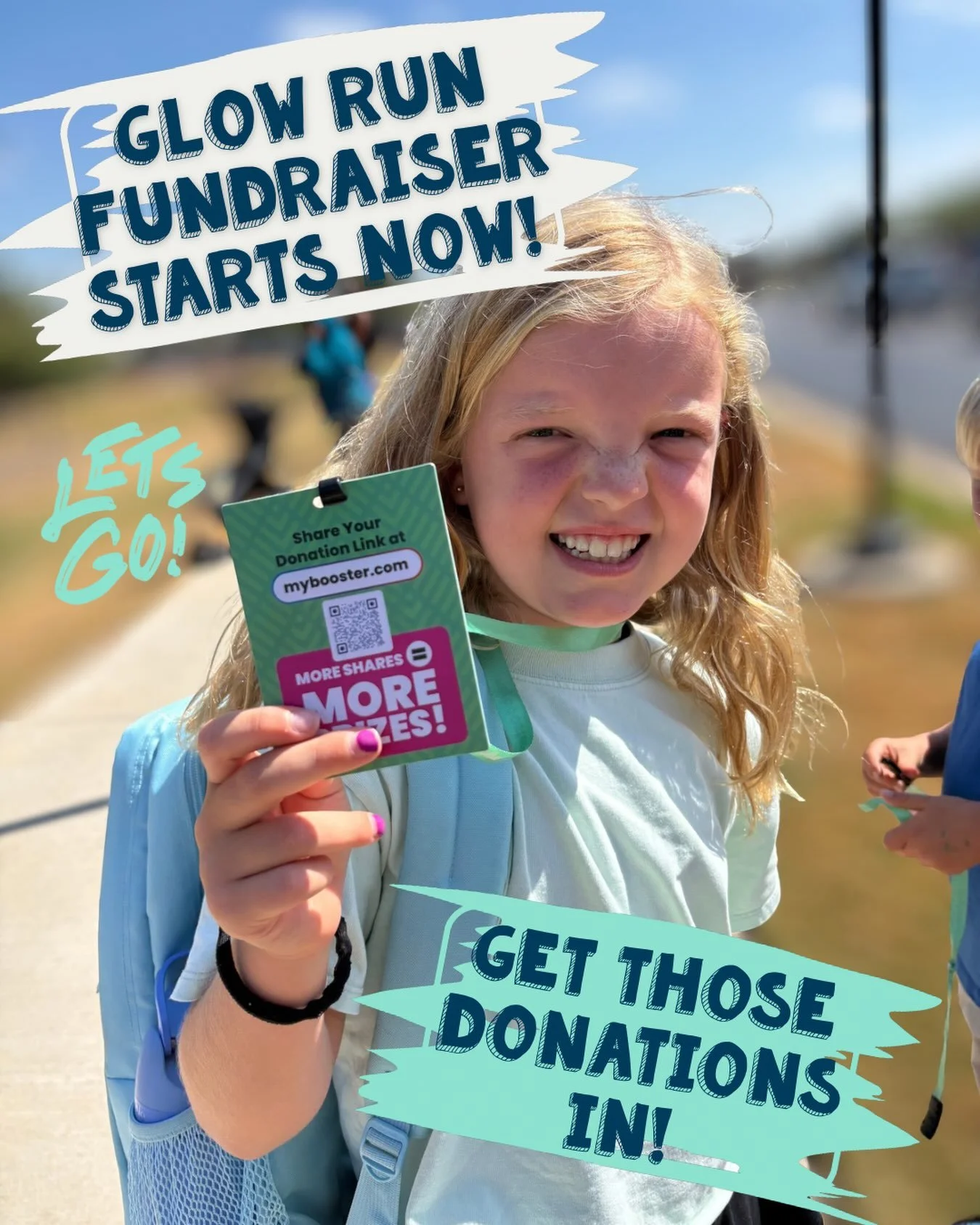✨ GLOW RUN FUNDRAISER STARTS NOW! ✨

It&rsquo;s time to get those donations rolling! 💙🩵🤍

Grab your student&rsquo;s QR code lanyard and SCAN, SHARE &amp; DONATE  to help support our school!

Every donation makes a difference, so share those QR cod