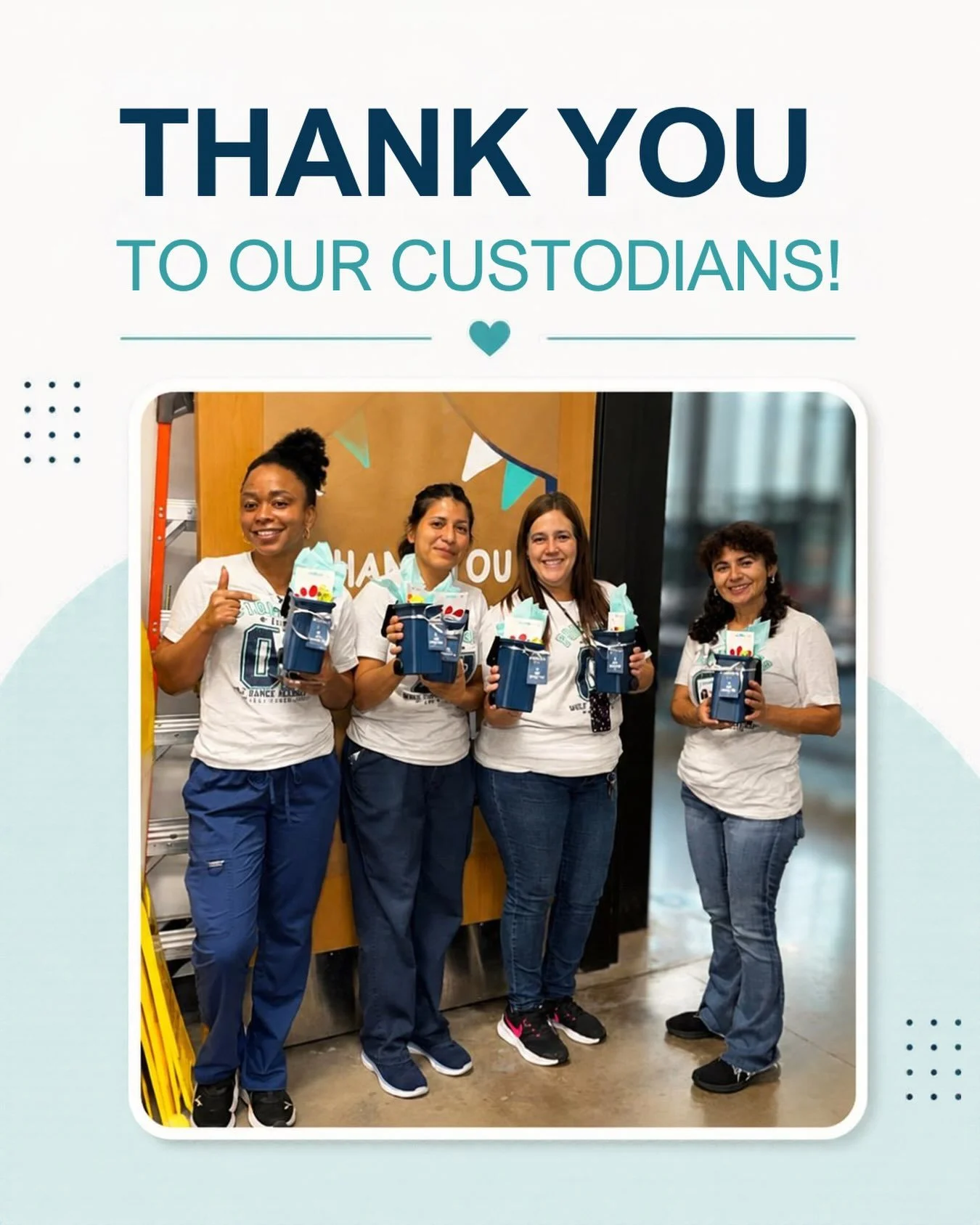 💙 Happy National Custodian Day! 💙

Today we&rsquo;re celebrating the incredible custodians who work behind the scenes every day to keep Wolf Ranch clean, safe, and ready for our Pioneers! ✨

From early mornings to busy school days and everything in