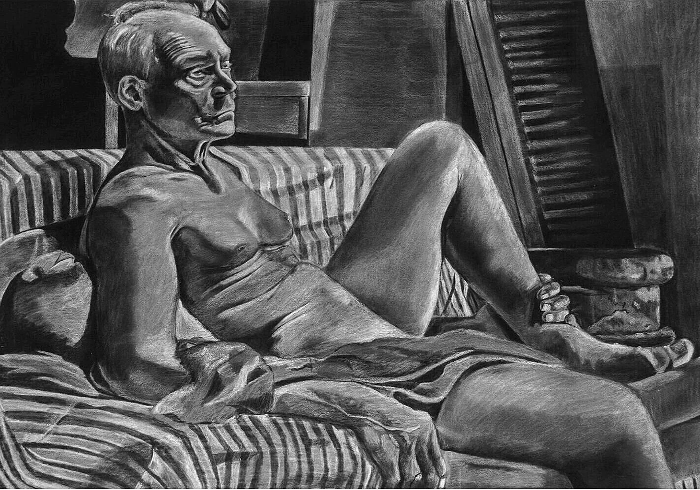 Richard | Charcoal on BFK Rives | 30"x 21"