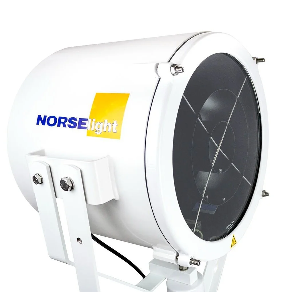 Glamox Norselight Searchlight SL40 Halogen  230V SH310 1000W SH470 2000W Closer view at the head