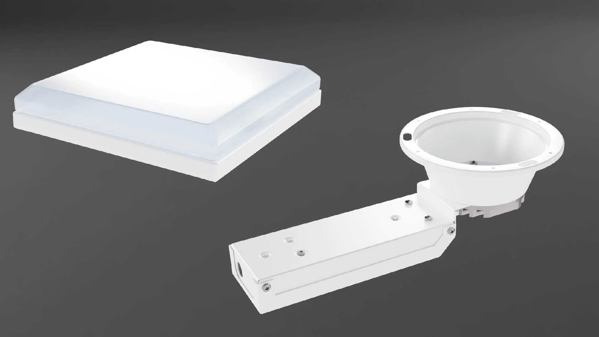 LED marine lighting components with diffuser and housing for ship lighting and maritime industry use