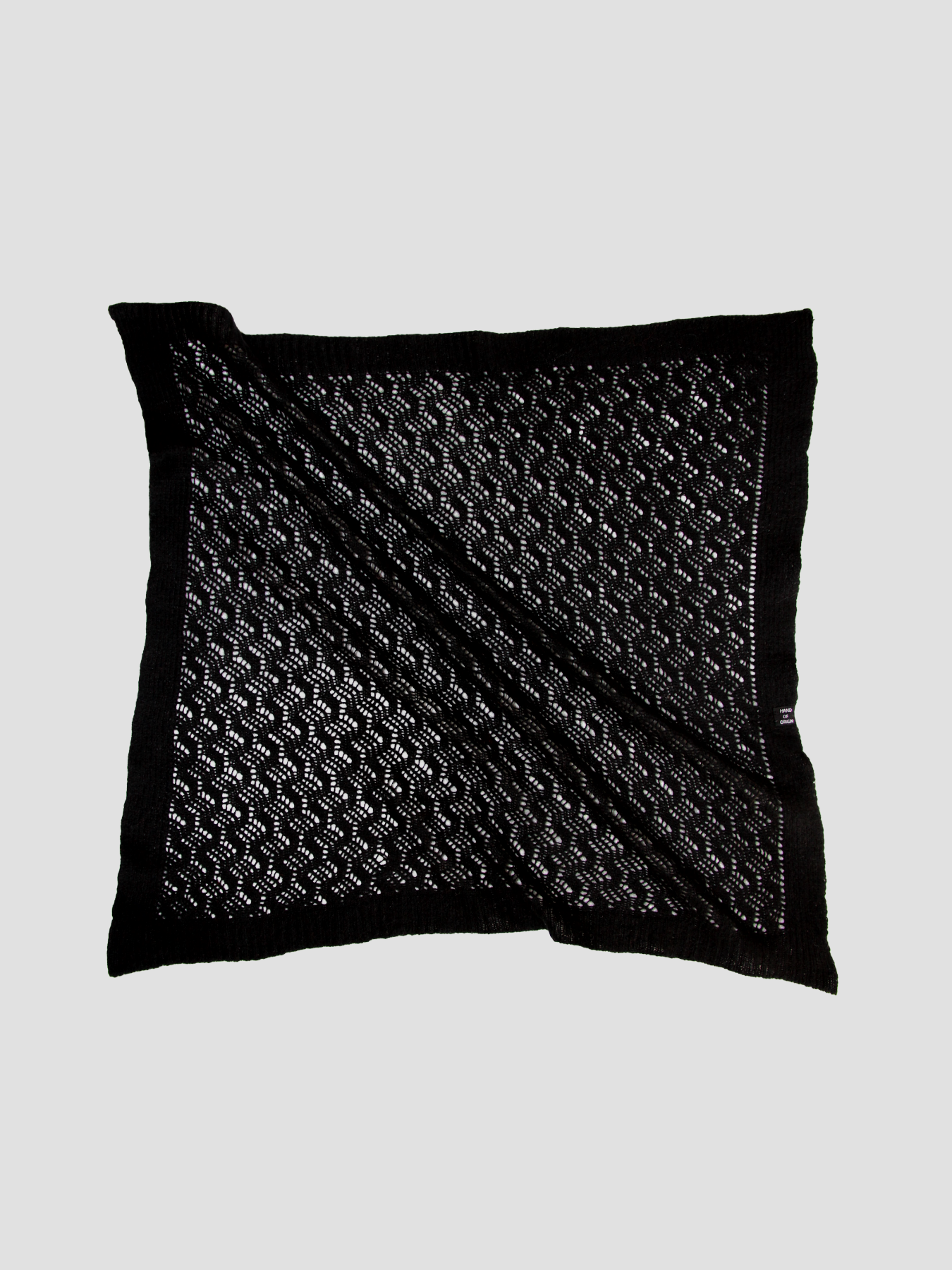 Cashmere Bandana Scarf 55x55- Black
