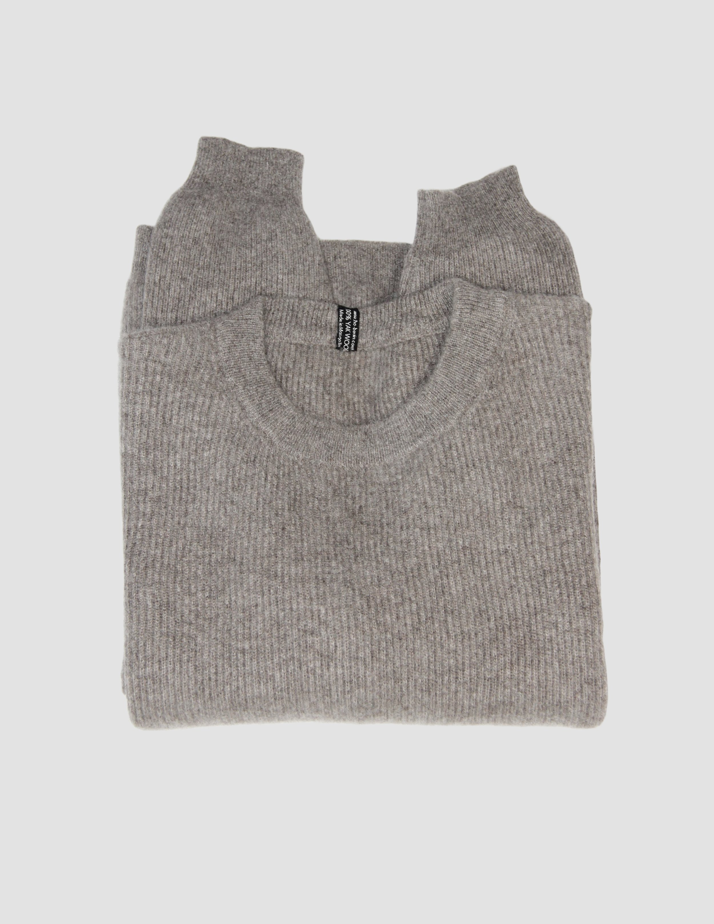 Yak Wool Boxy 1x1 Fine / Yak Grey