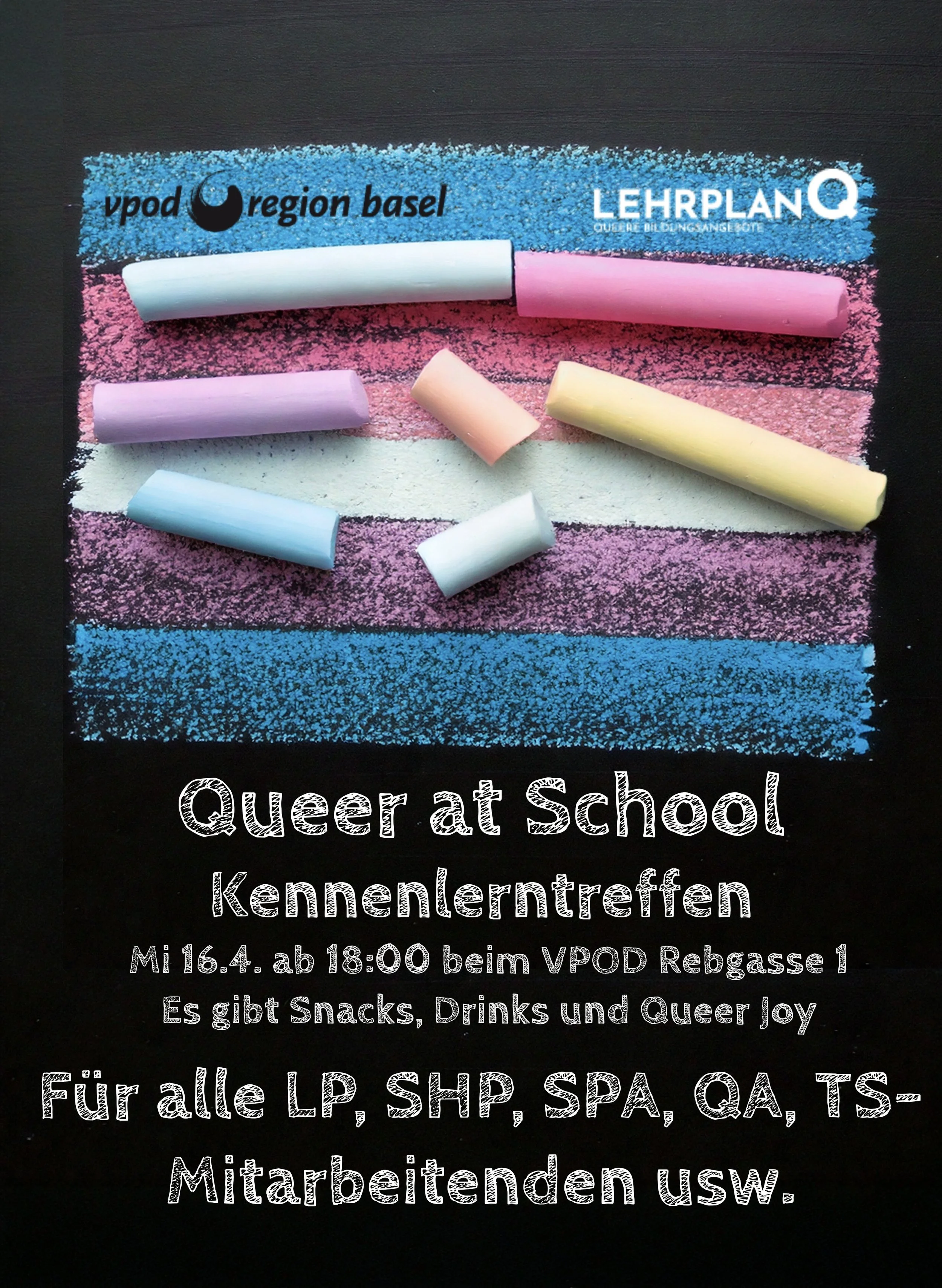 Queerer Stammtisch für Schulmitarbeitende  aus der Region Basel