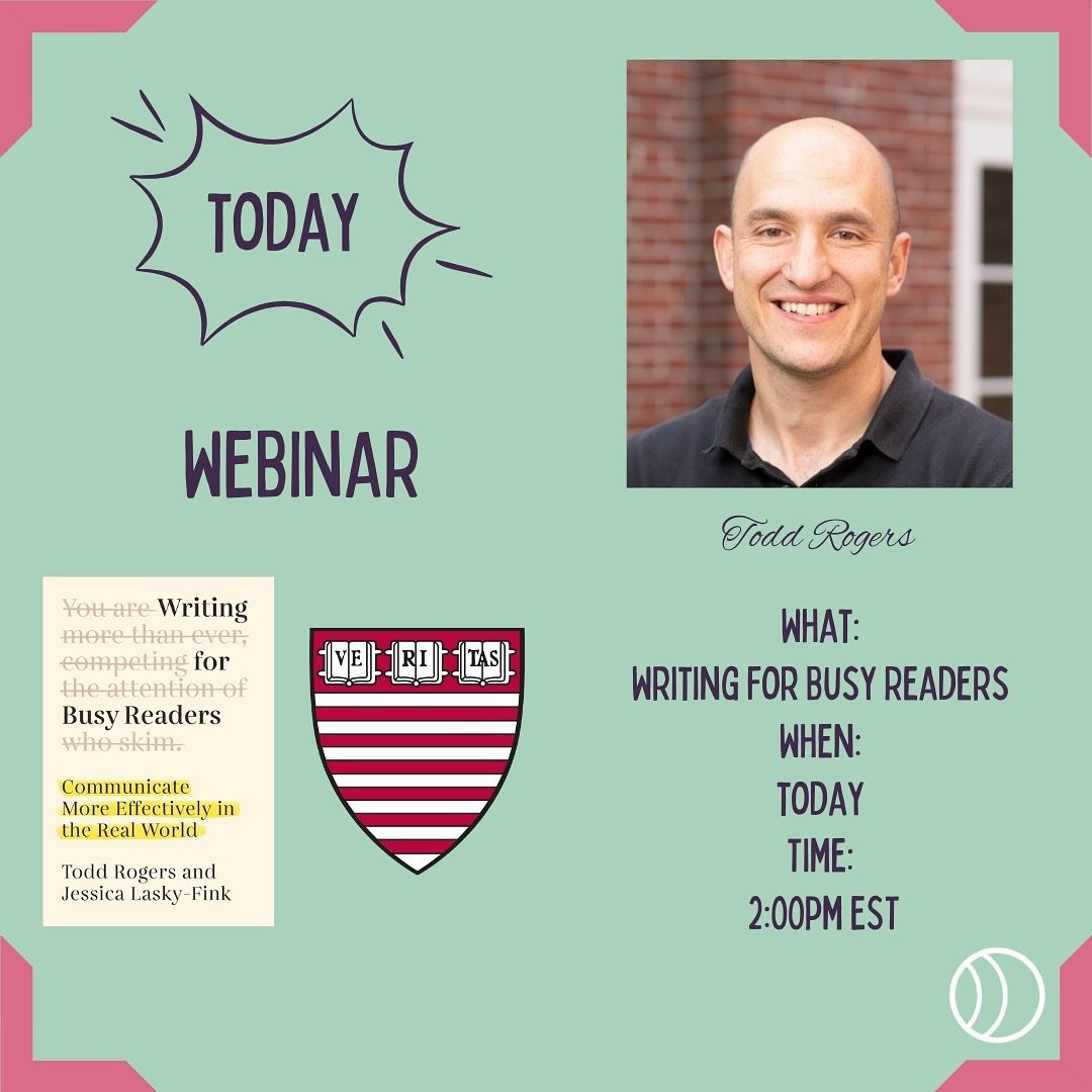 Happening TODAY at 2pm EST! Join The Network and Todd Rogers of Harvard Kennedy School to learn the practical cognitive science of communication, and the six actionable principles it generates. Special thank you to Nora Delaney, PhD of Harvard Kenned