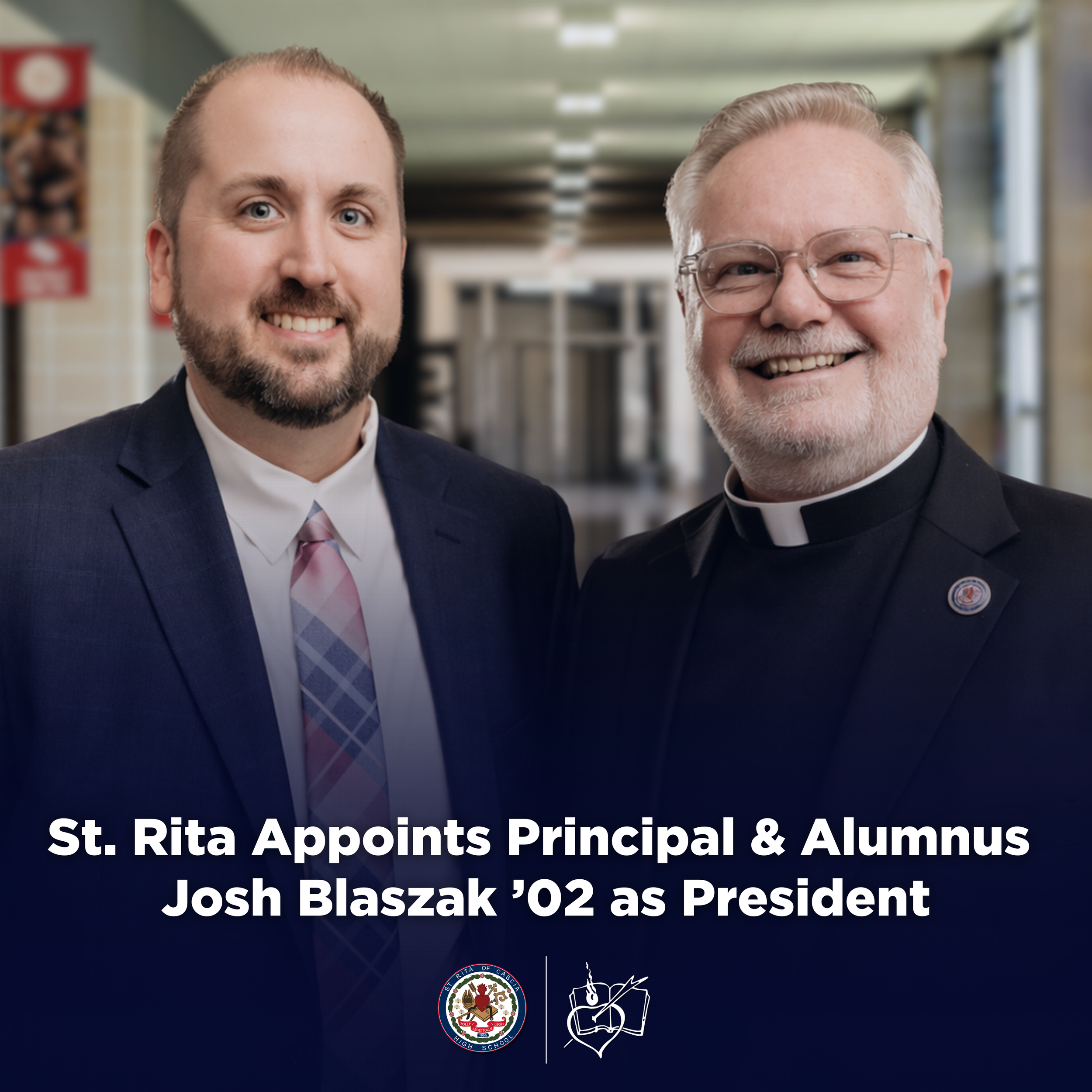 Rev. Anthony B. Pizzo, O.S.A., Prior Provincial, Announces Josh Blaszak ’02 as New President of St. Rita