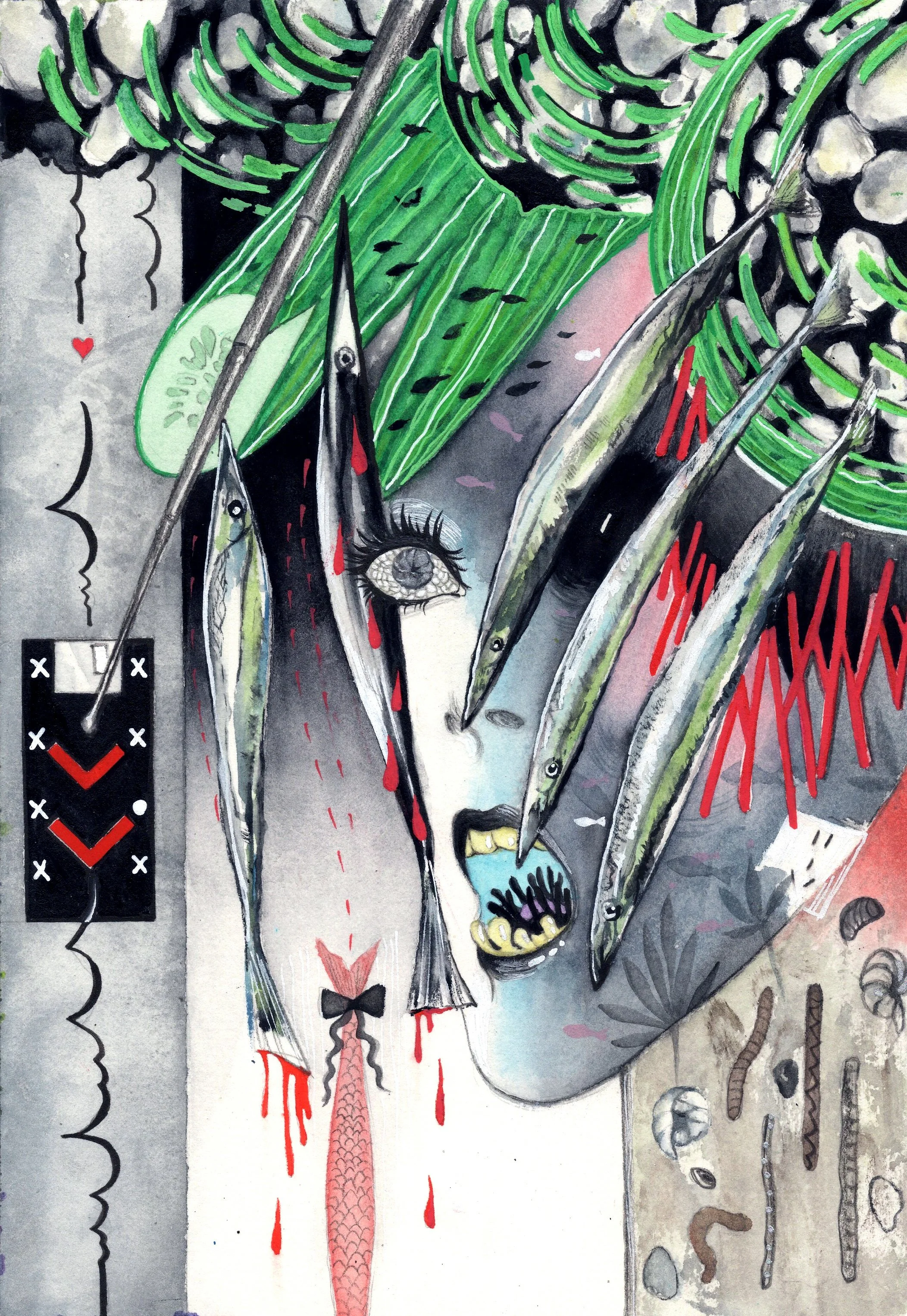 《saury and cucumber》.jpeg