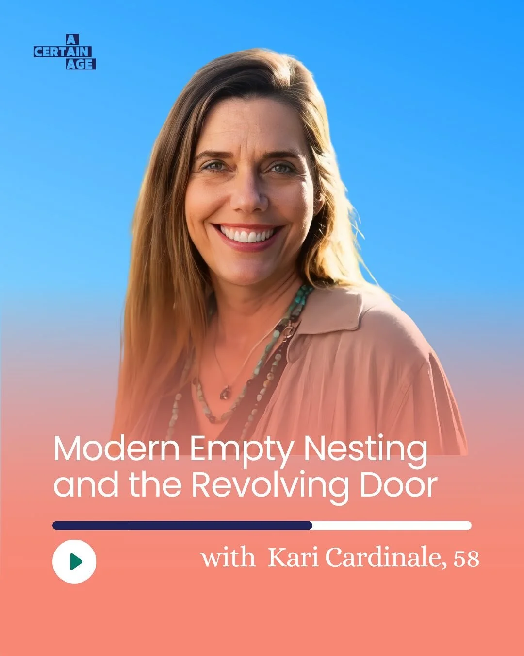 Empty nesting isn’t what it used to be—kids boomerang, transitions can stretch a decade (wait, what?!?), and parents need new tools. 
Kari Cardinale, Chief Content Officer at Modern Elder Academy and empty nest expert, reframes this mess