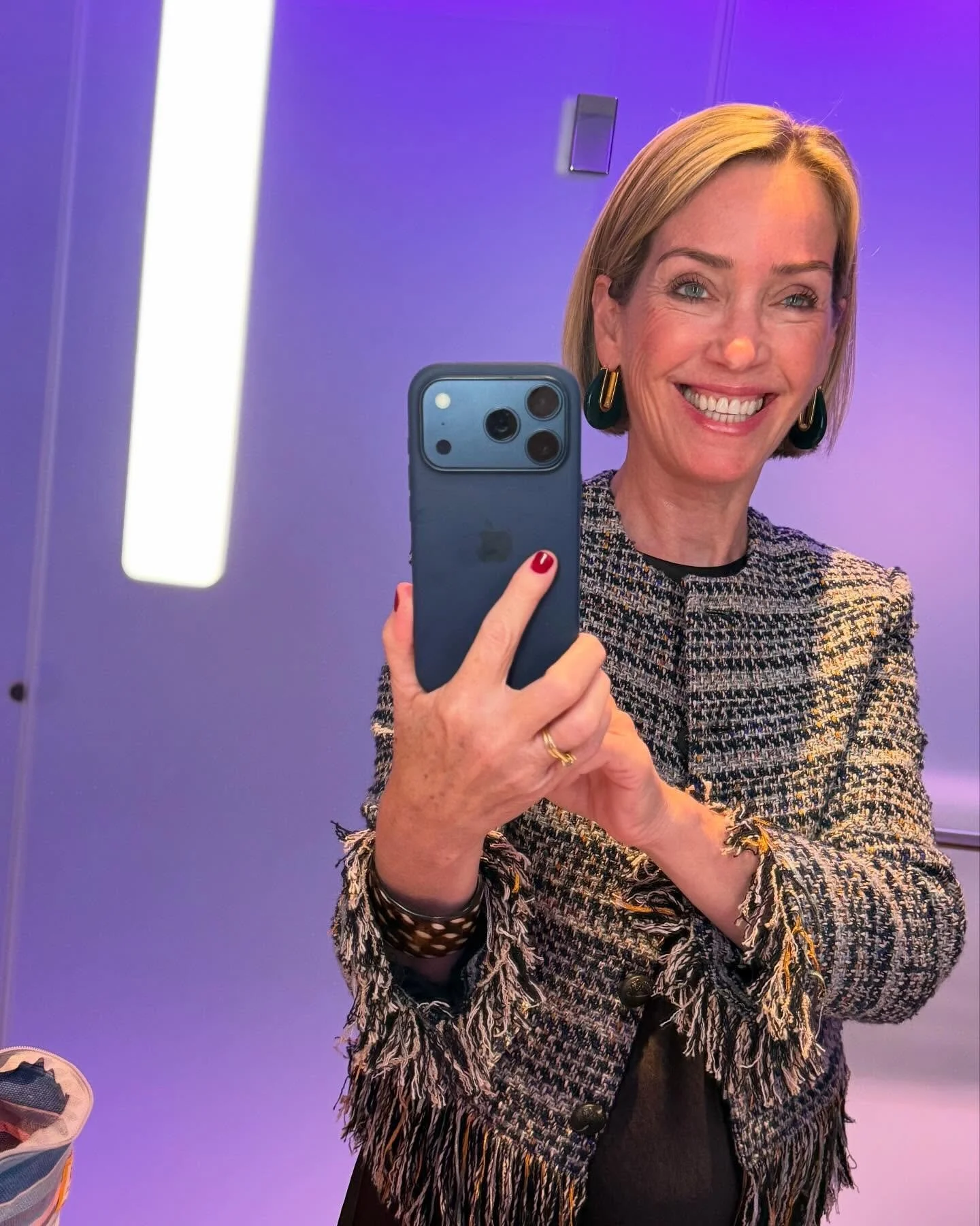 Last week, I was too busy racing through airports to post the podcast as I sprinted from Orlando to Chicago for work events (pausing only to snap purple selfies in hotel bathrooms because getting to midlife teaches you that good lighting should not b