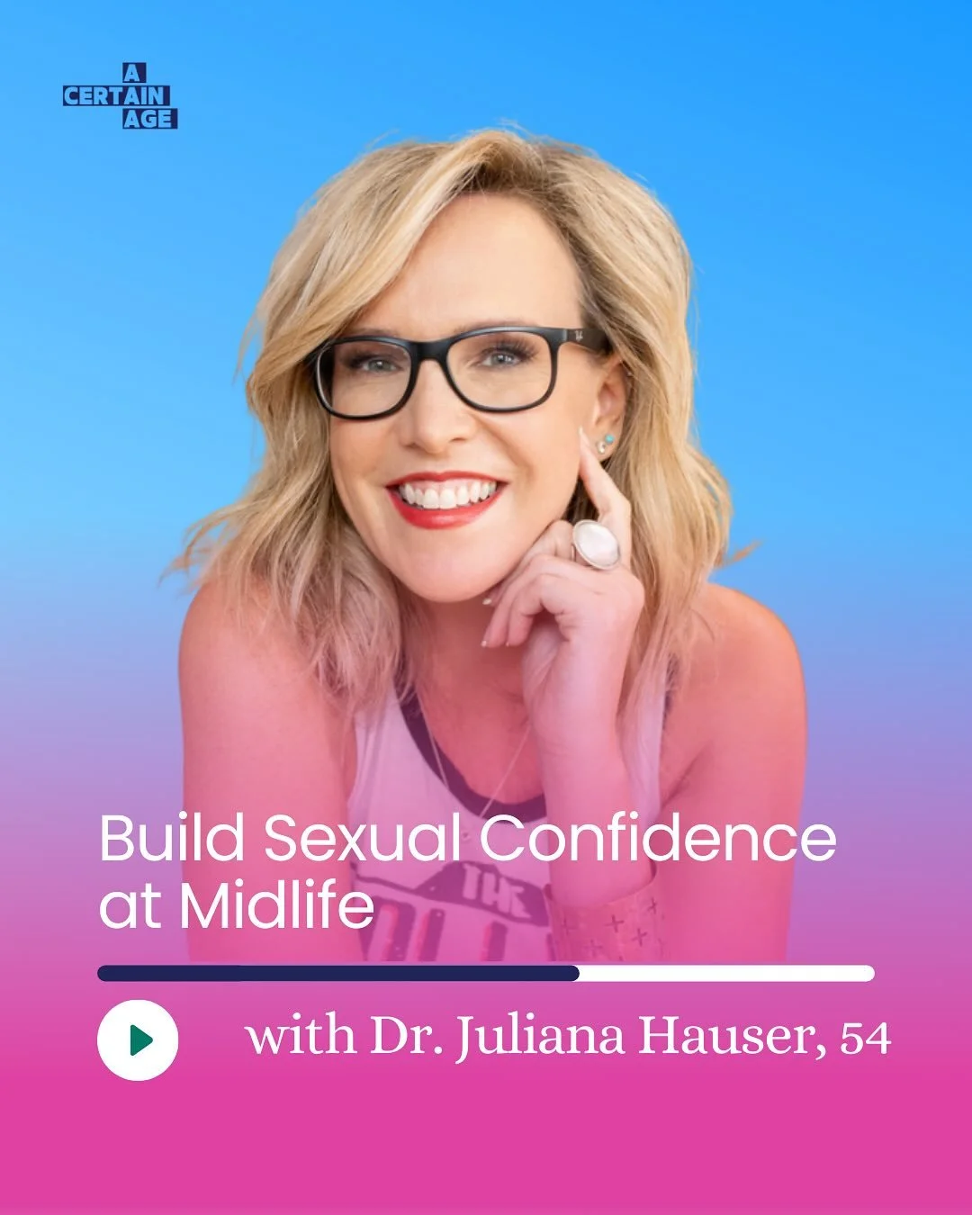Feeling disconnected from your sexual self at midlife? 

Your sexuality isn&rsquo;t a luxury&mdash;it&rsquo;s the final frontier of self-development says Dr. Juliana Hauser, licensed therapist and author of &ldquo;A New Position on Sex.&rdquo;

This 