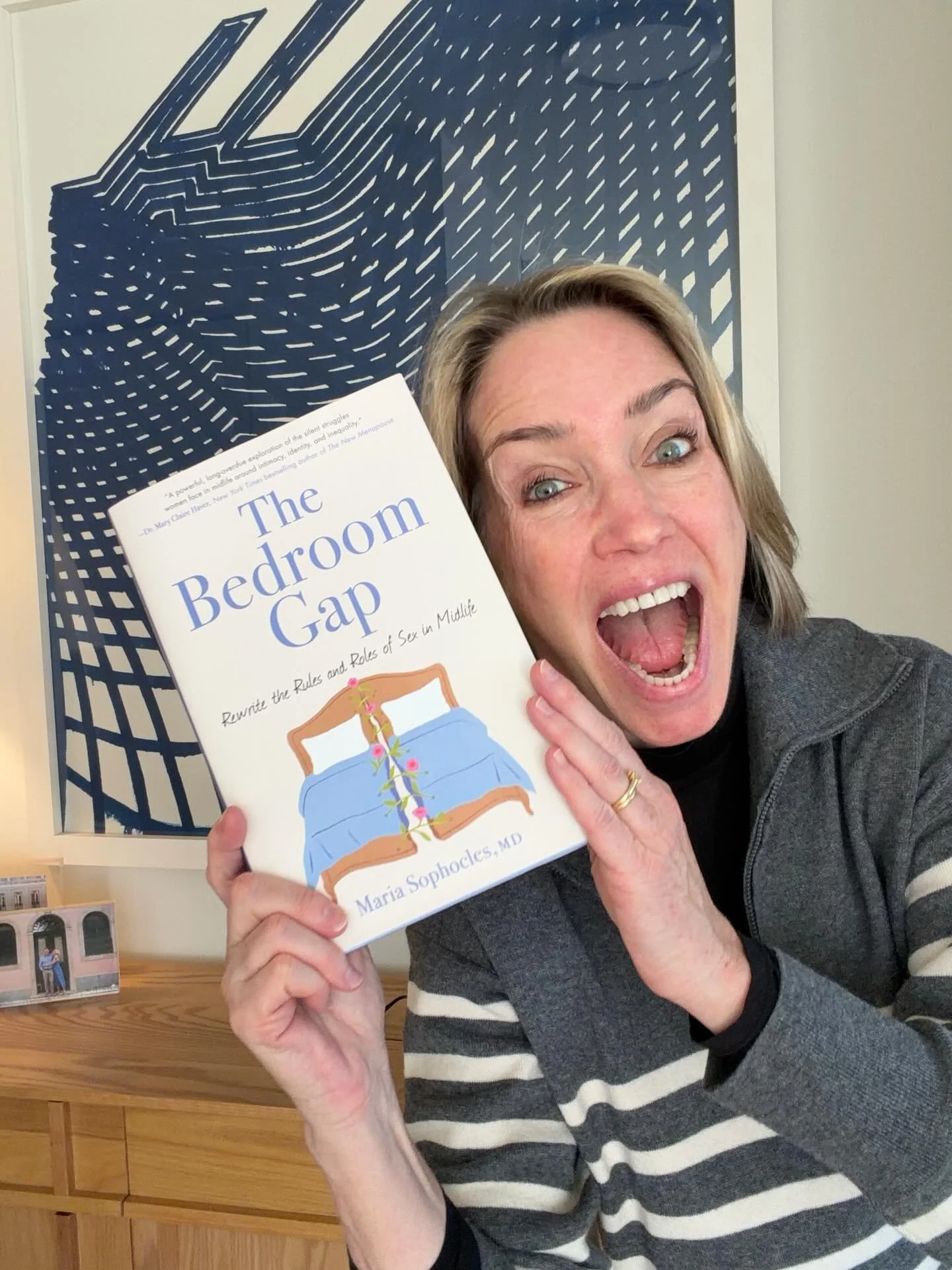Make some NOISE for the marvelous @mariasophoclesmd!!

Her super, smart, science-backed, sexy new book THE BEDROOM GAP is out in the world and ready for pre-order. 

Midlife sex can be a bumpy road thanks to body changes, Insta pressure for &ldquo;pe