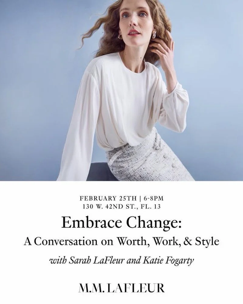 JOIN ME for a LIVE PODCAST 🎙️

Looking for some midwinter mojo? ❄️

Join me for a live podcast recording on how to EMBRACE CHANGE with founder SARAH LAFLEUR at the Bryant Park showroom of @mmlafleur. 

We will be exploring worth, work and style, and
