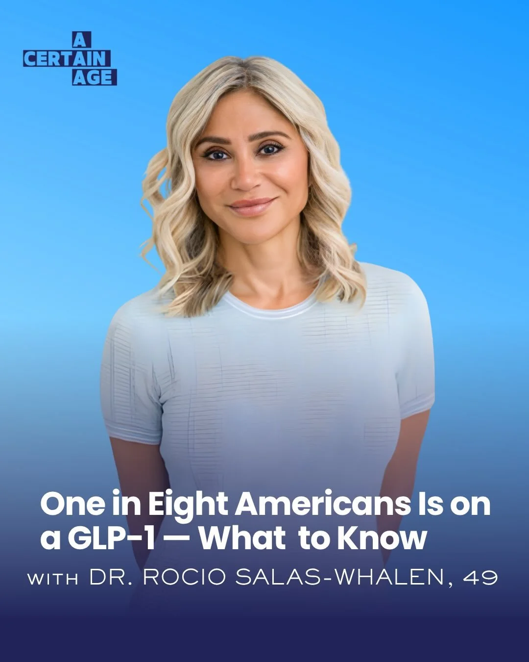 NEW EPISODE 🎙️ 

One in eight Americans is on a GLP-1 right now &mdash; and most of them are flying blind. 

That&rsquo;s why I sat down with return guest Dr. Rocio Salas-Whalen, a board-certified obesity specialist and the bestselling author of &ld