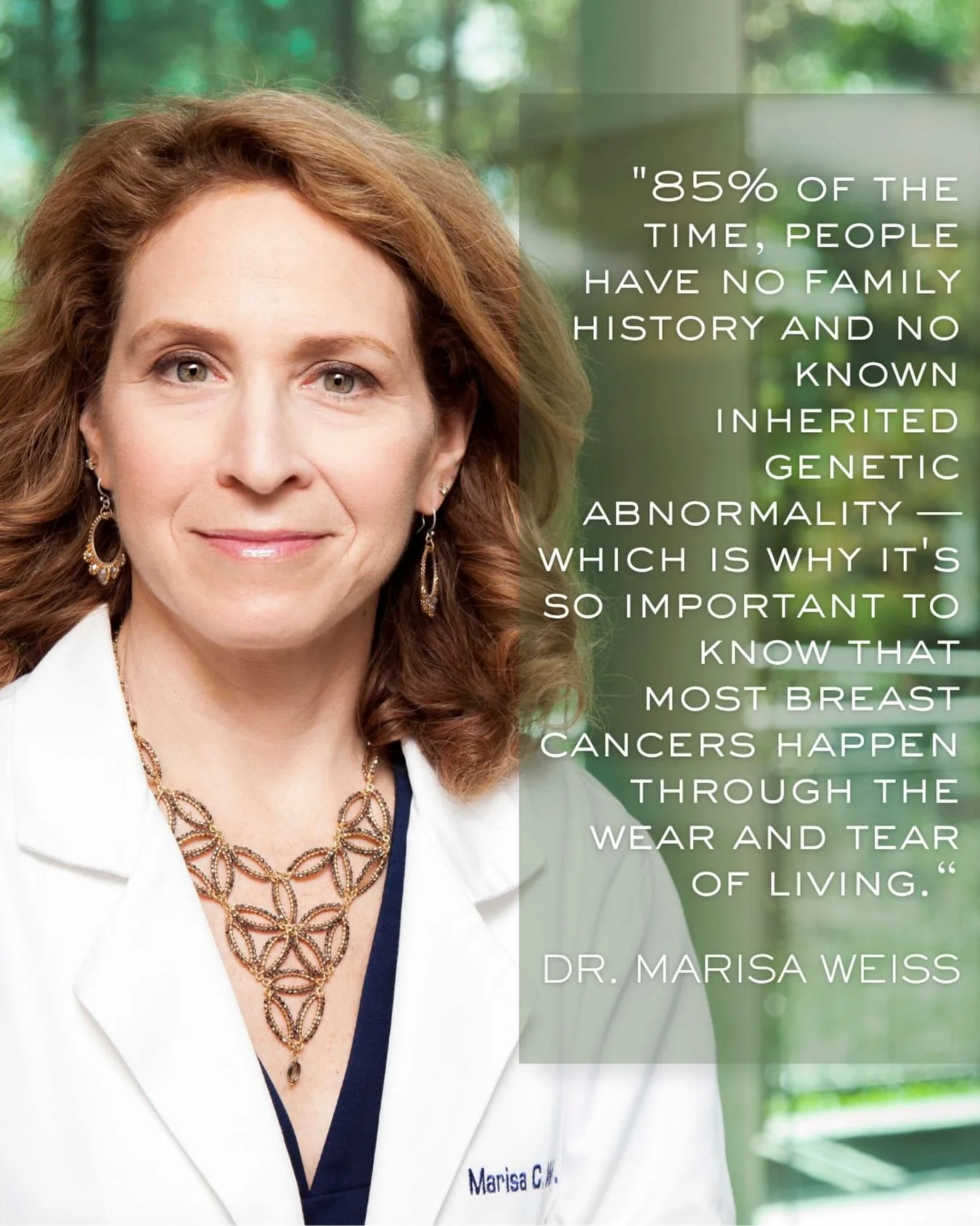 Breast health is women&rsquo;s health &mdash; and this episode is one every woman needs to hear. 🎙️💗

Dr. Marisa Weiss, breast oncologist, survivor, and founder of breastcancer.org, joins us for the conversation that&rsquo;s been too long in the ma