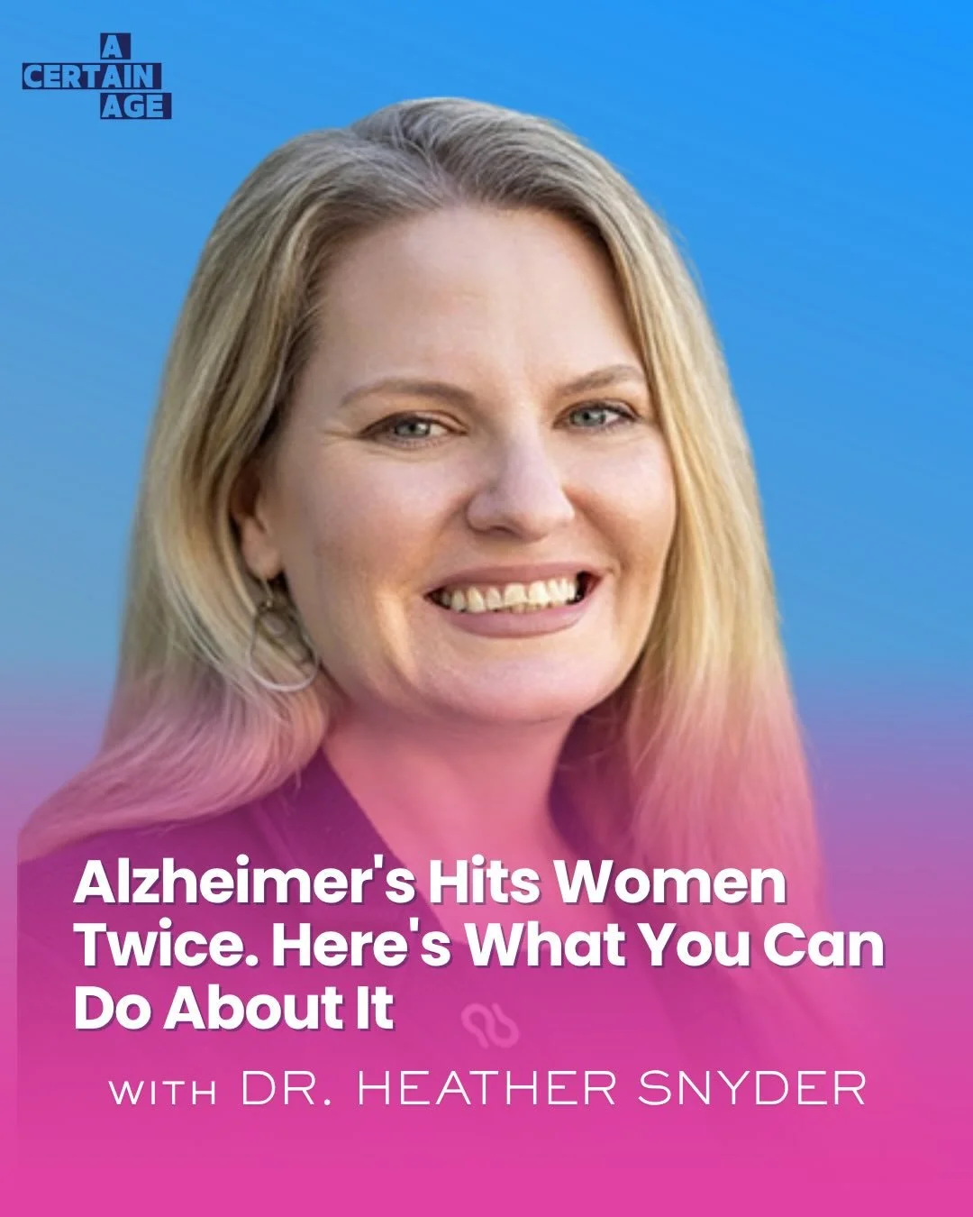 NEW EPISODE 

We don&rsquo;t talk about Alzheimer&rsquo;s enough&mdash;and women are paying the price. 

We are more likely to develop it, and more likely to spend years caring for someone who has it. 

Two thirds of dementia caregivers are women. 

