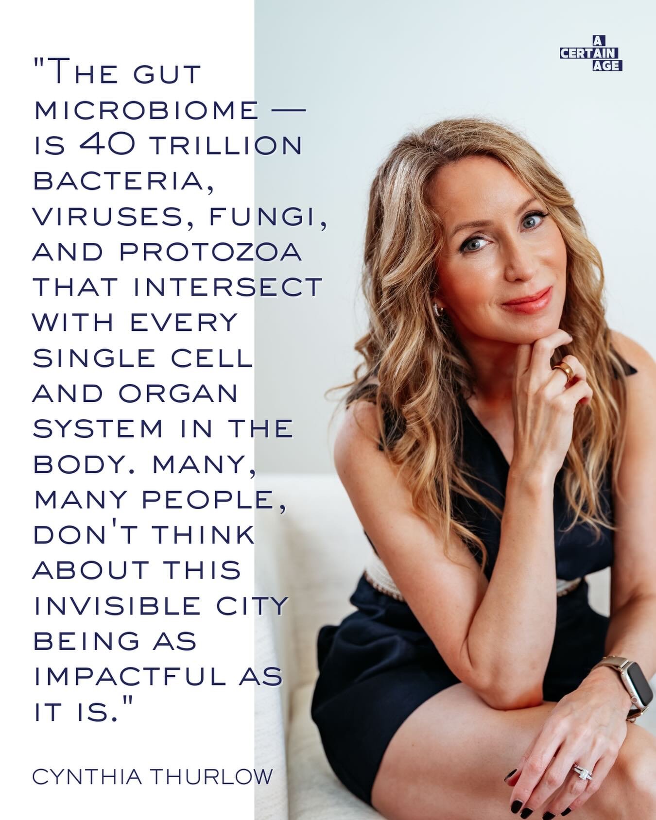 Your gut is running the show in midlife&mdash;and most women don&rsquo;t even know it. 🦠

Nurse practitioner, TEDx speaker, and bestselling author @cynthia_thurlow_  joined me in @acertainagepod to talk about &ldquo;The Menopause Gut&rdquo; and why 