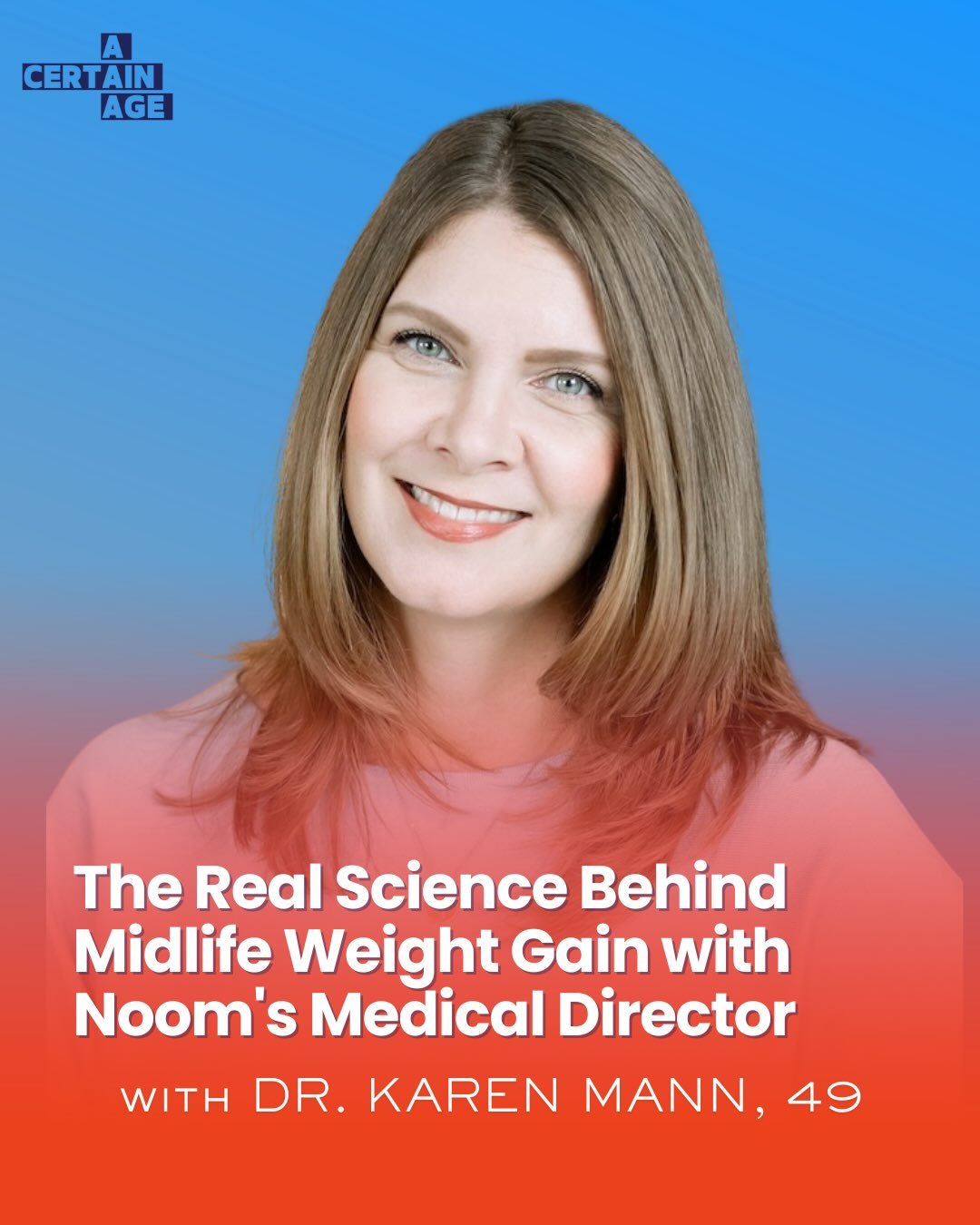 NEW EPISODE 🎙️

Struggling with midlife weight gain even though you&rsquo;re doing everything right? 

OB/GYN and obesity medicine specialist Dr. Karen Mann, medical director at Noom, breaks down why weight gain isn&rsquo;t willpower &mdash; it&rsqu