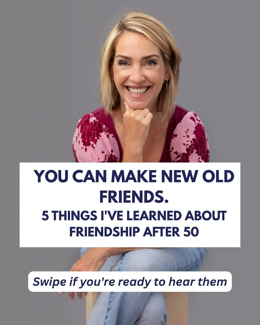 You CAN make new old friends. 

Midlife taught me this.

After 280+ episodes of A Certain Age, some of my guests have become close friends. 

My circle has expanded in ways I never expected when I first hit &ldquo;record&rdquo; six years ago&mdash;al