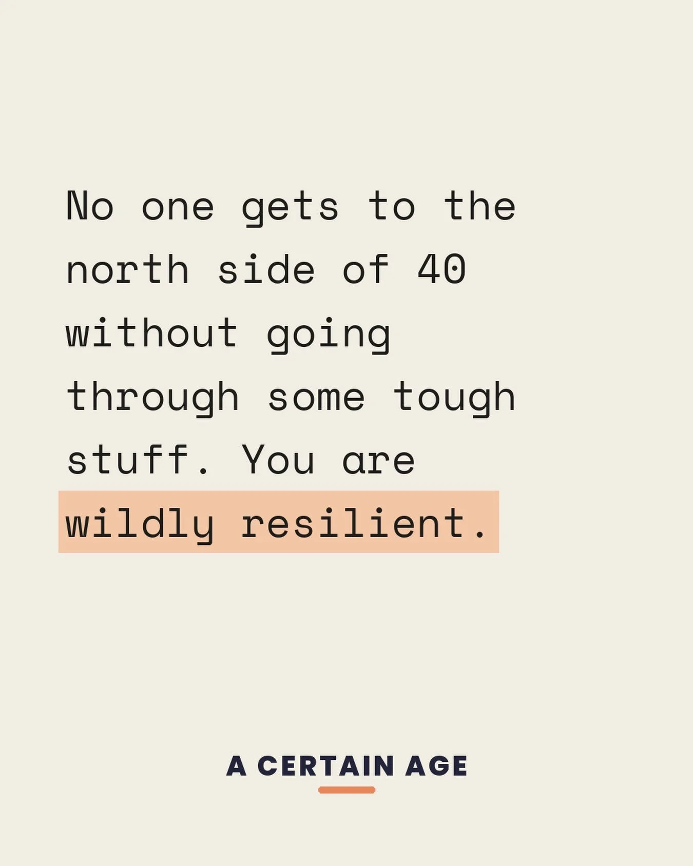 Like it or not you&rsquo;ve probably survived some stuff. 

What are you going to do with your one wildly resilient life?!?

Happy Sunday! 

Xx Katie

 📍 Follow @acertainagepod for tools and inspo to navigate midlife brilliantly. 

🎙️280+ episodes.