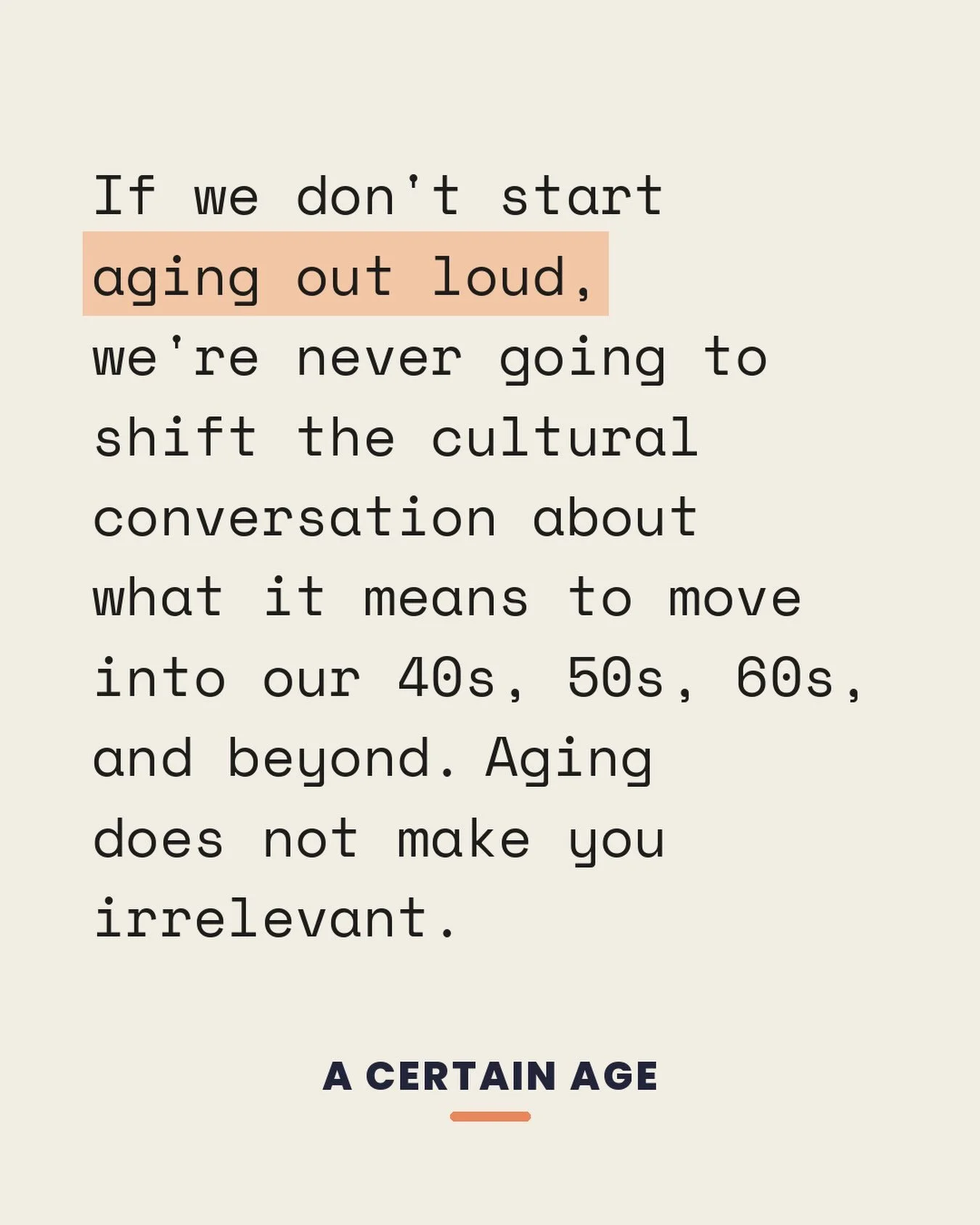 Today&rsquo;s a good day to remember your age makes you awesome. 

You have a lifetime of lived wisdom, relationships and experiences to power whatever comes next. 

Fully 57 over here and have no plans to stop aging out loud. 

Happy Monday! 

xx